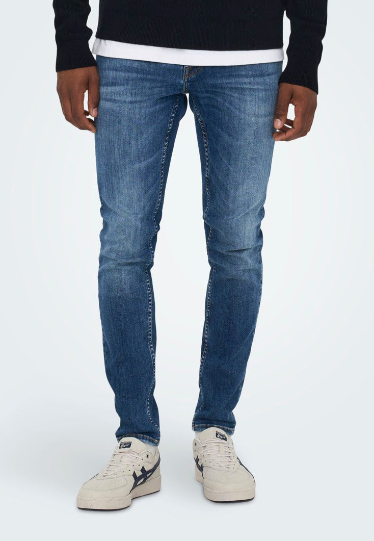 Only & Sons - Warp Skinny Blue Denim - Jeans | Men-Image