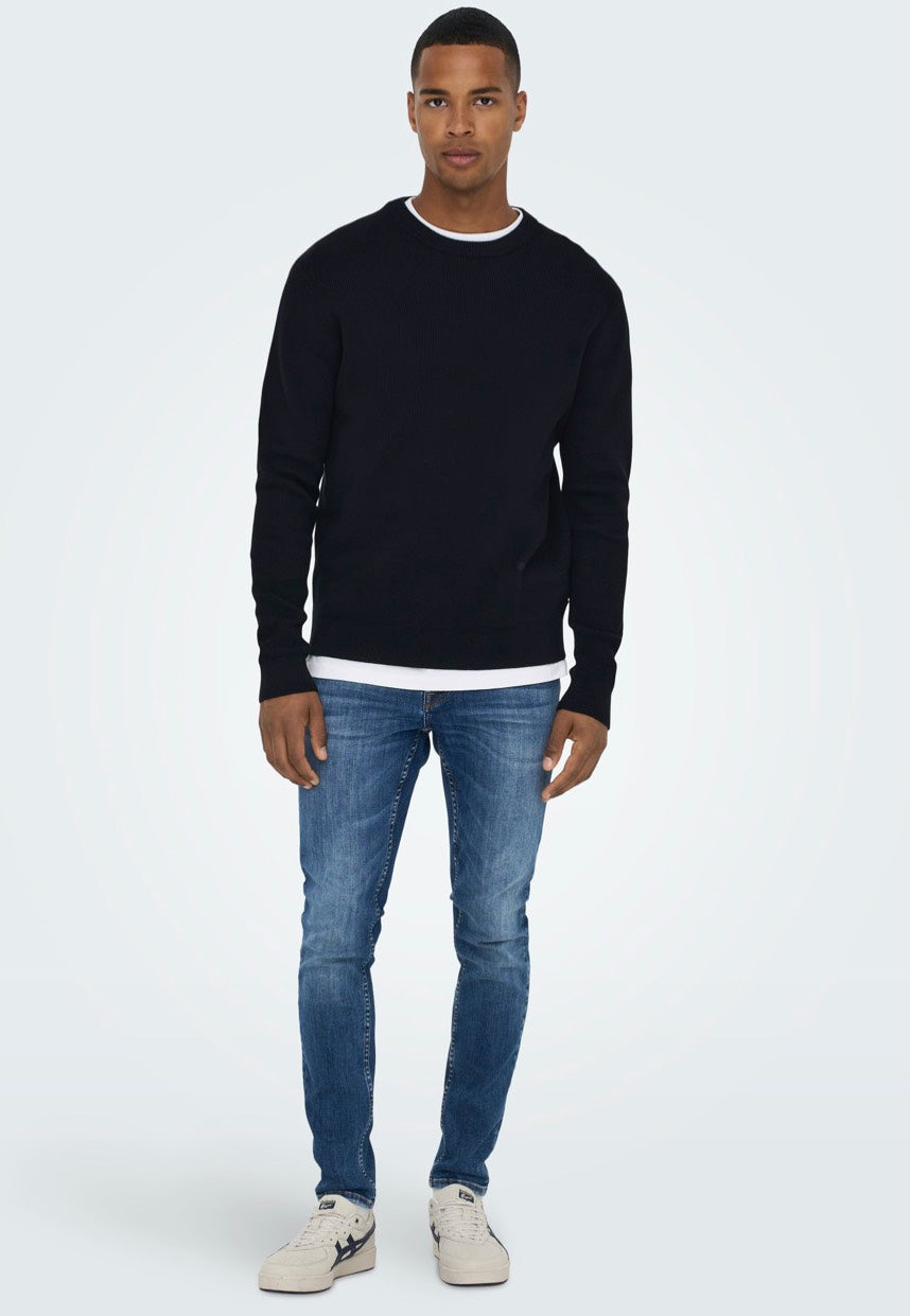 Only & Sons - Warp Skinny Blue Denim - Jeans | Men-Image