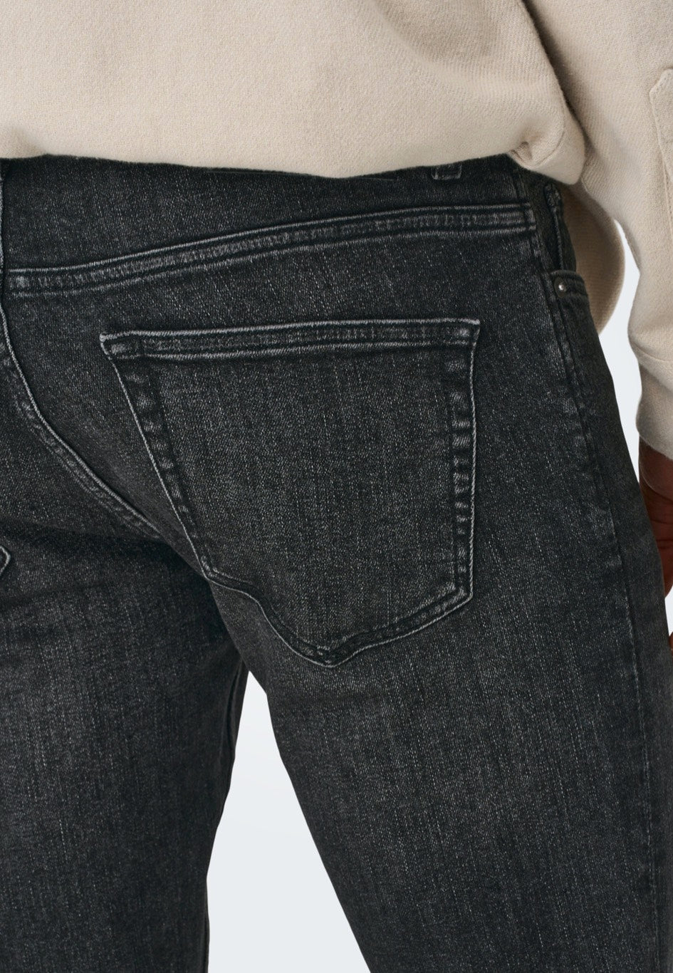 Only & Sons - Loom Slim Black Denim - Jeans | Men-Image