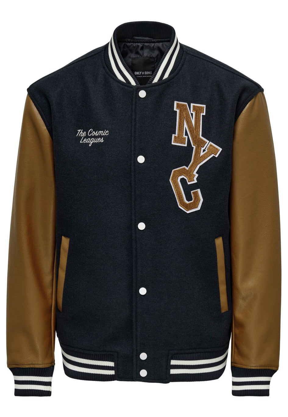 Only & Sons - Jay Varsity Dark Navy - College Jacket | Men-Image