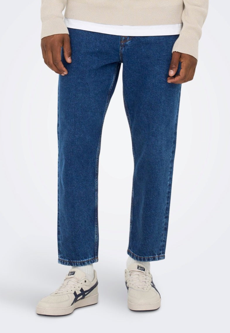 Only & Sons - Avi Beam Dark Blue Blue Denim - Jeans | Men-Image