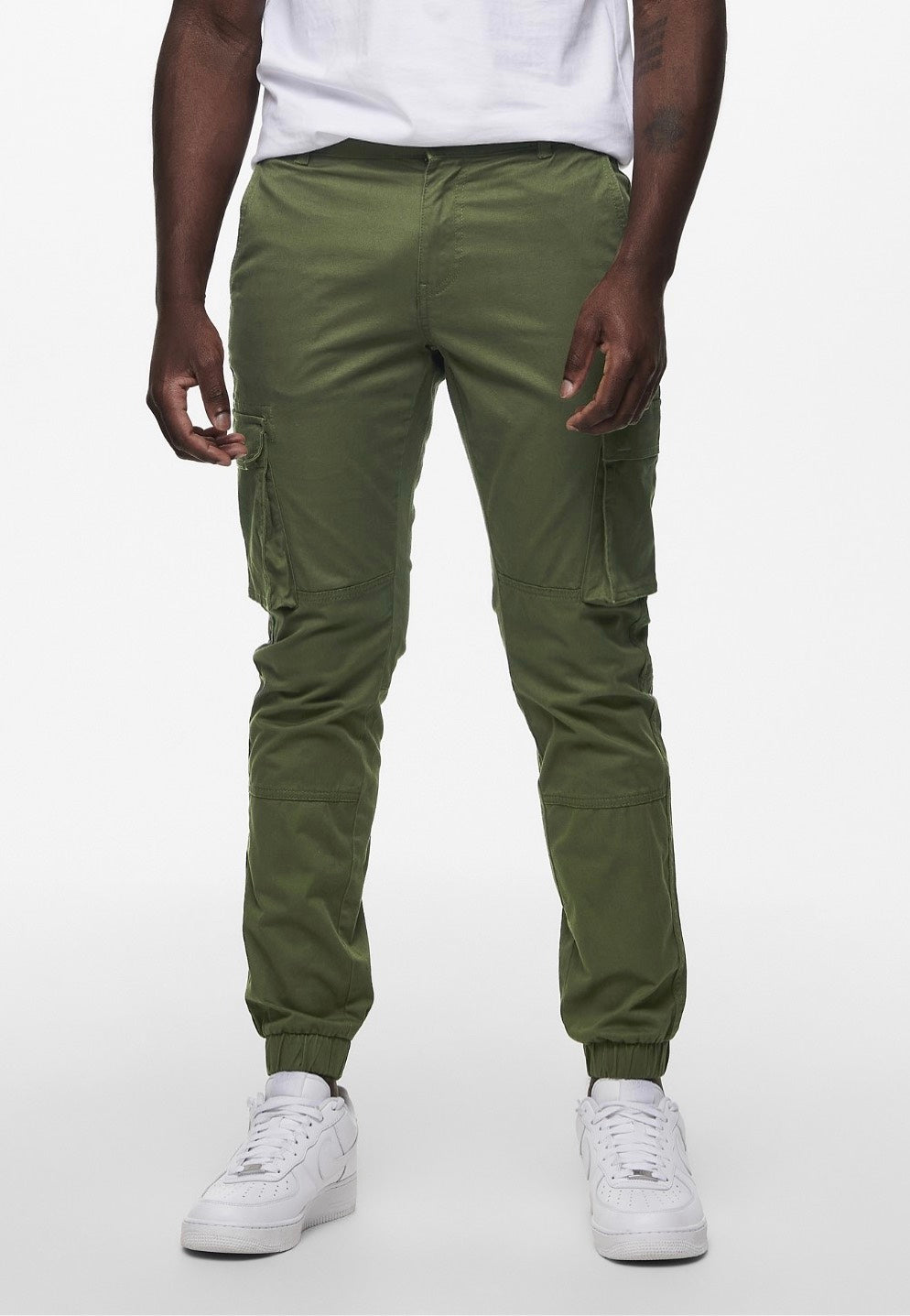 Only & Sons - Cam Stage Cargo Cuff Olive Night - Pants | Men-Image