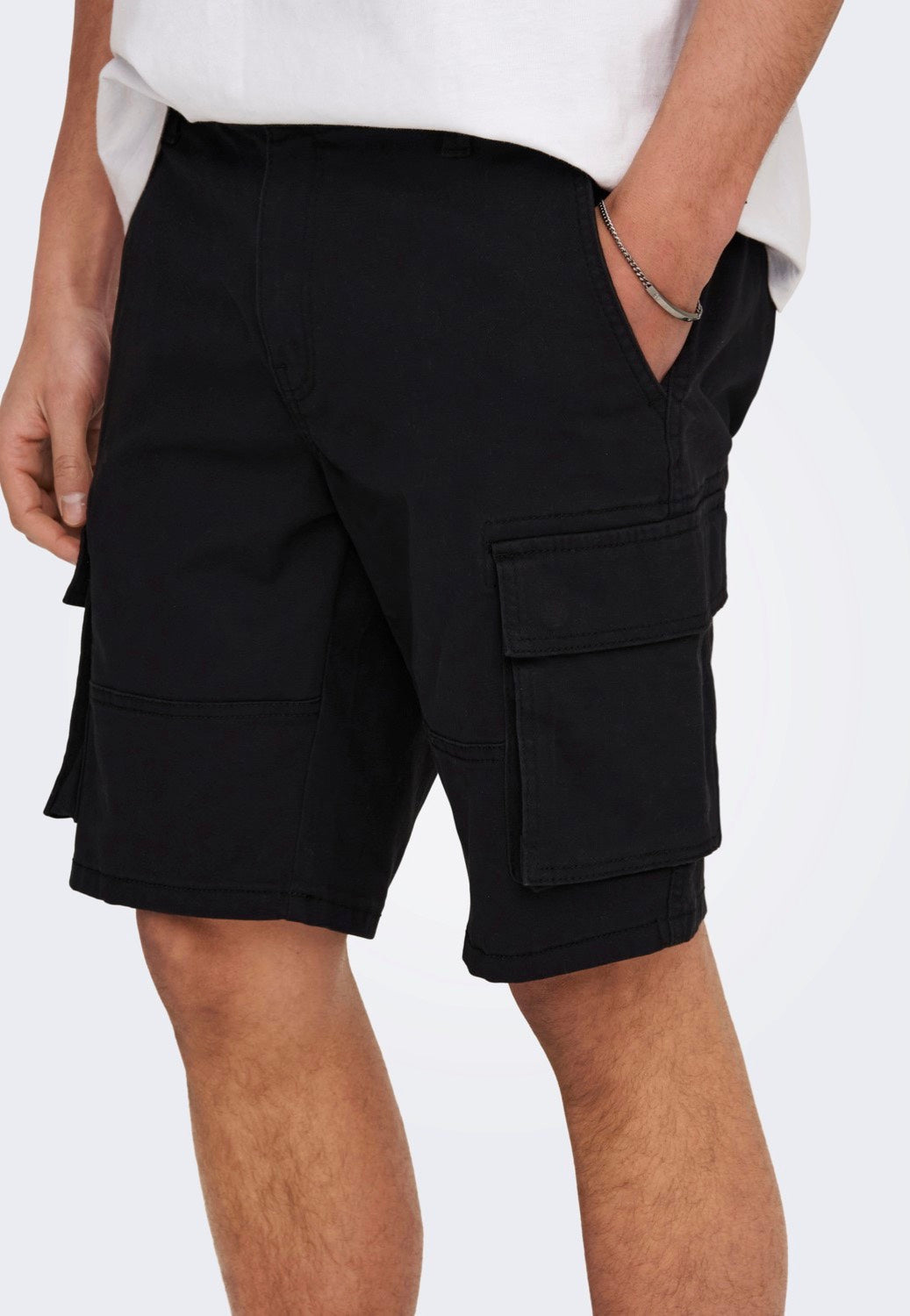 Only & Sons - Cam Stage Cargo Black - Shorts | Men-Image