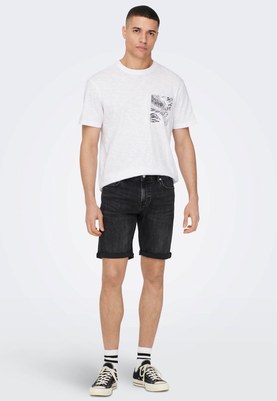 Only & Sons - Ply Washed Washed Black - Shorts | Men-Image