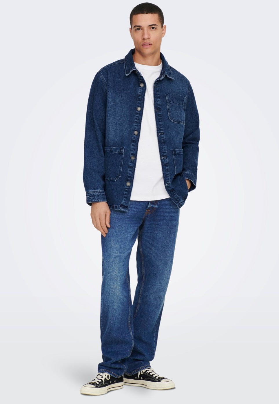 Only & Sons - Edge Loose Dark Blue Denim - Jeans | Men-Image