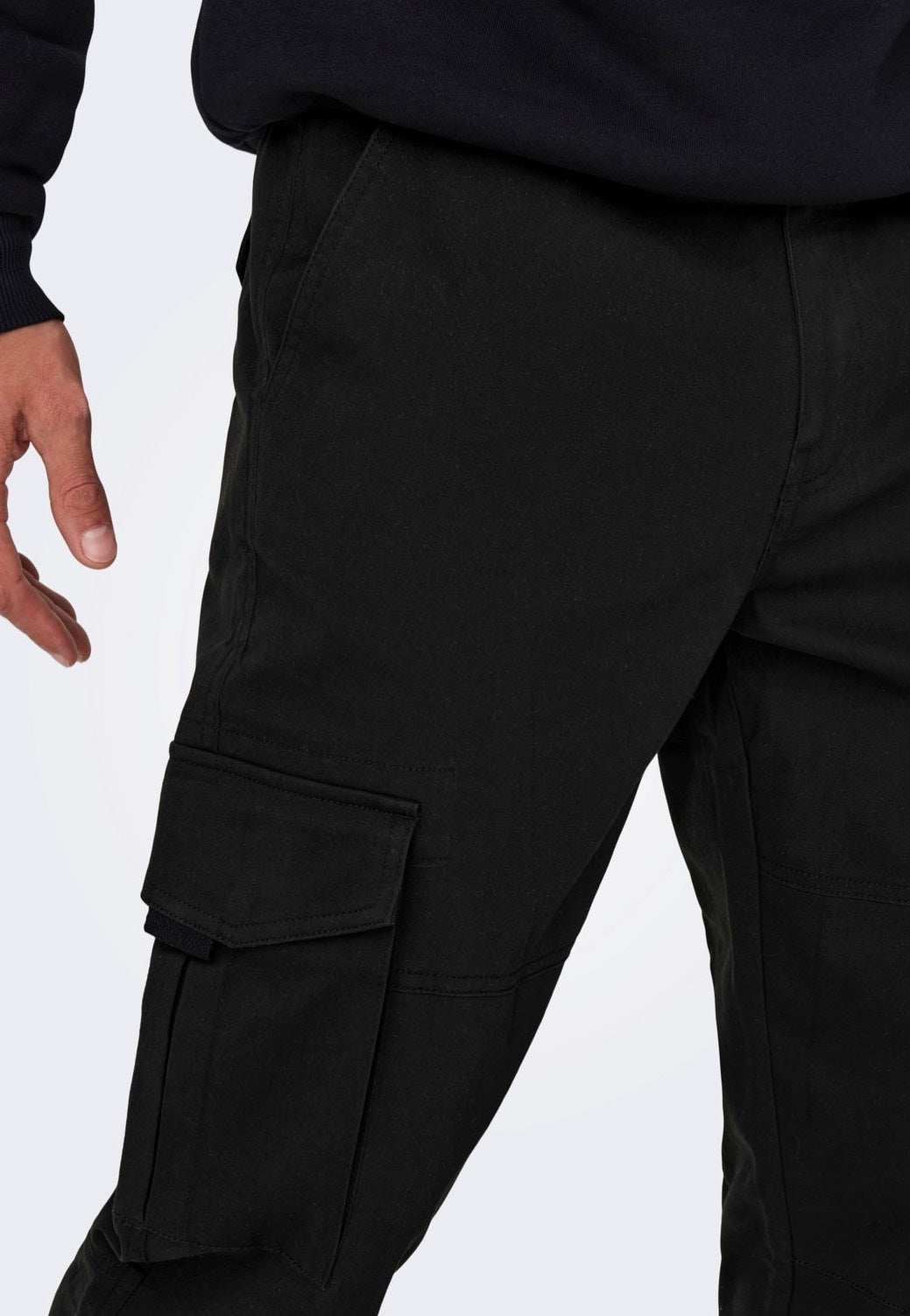 Only & Sons - Dean Life Tap Cargo Black - Pants | Men-Image