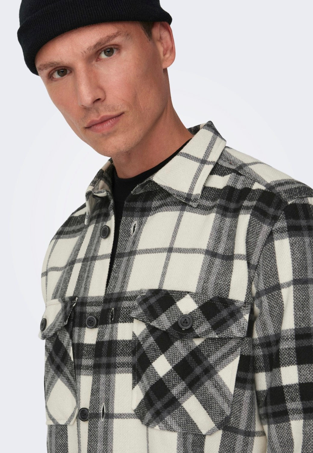 Only & Sons - Milo Check Cloud Dancer - Shirt | Men-Image