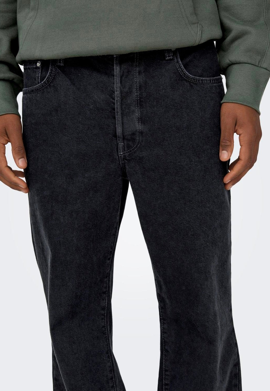 Only & Sons - Fade Loose One Washed Black - Jeans | Men-Image