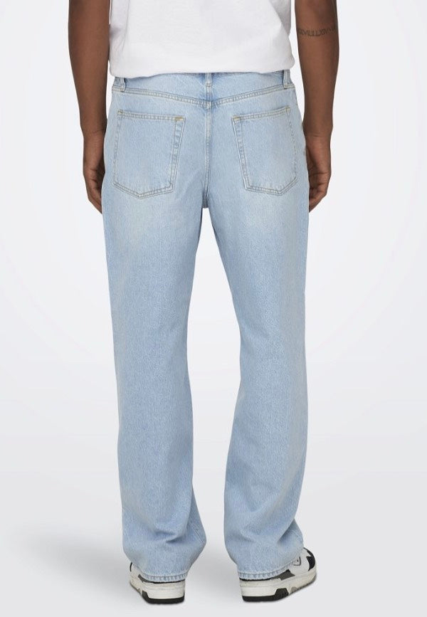 Only & Sons - Fade Loose One Light Blue Denim - Jeans | Men-Image