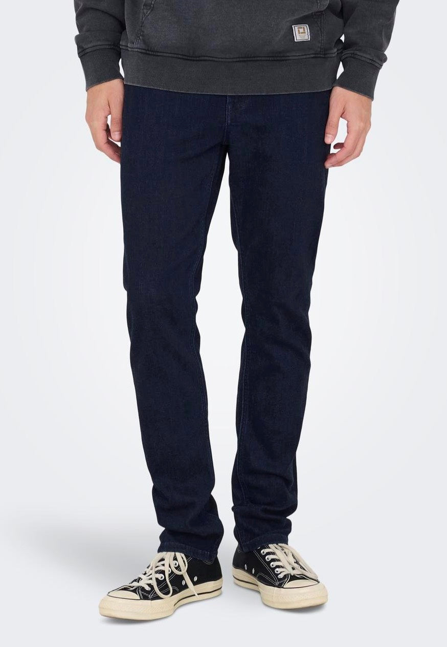 Only & Sons - Loom Slim One Dark Blue Denim - Jeans | Men-Image