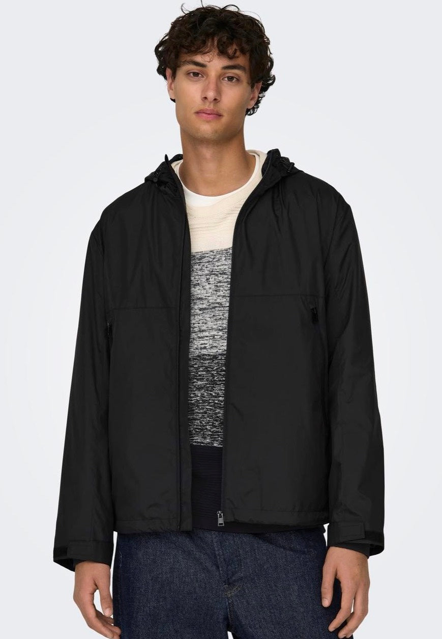 Only & Sons - Eran Hood Black - Windbreaker | Men-Image