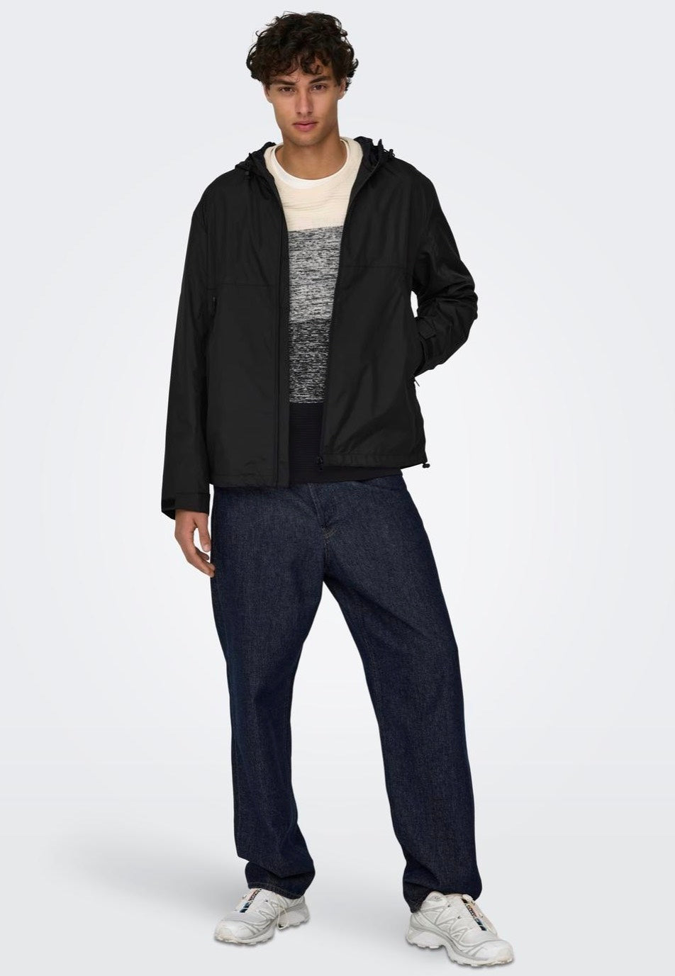 Only & Sons - Eran Hood Black - Windbreaker | Men-Image