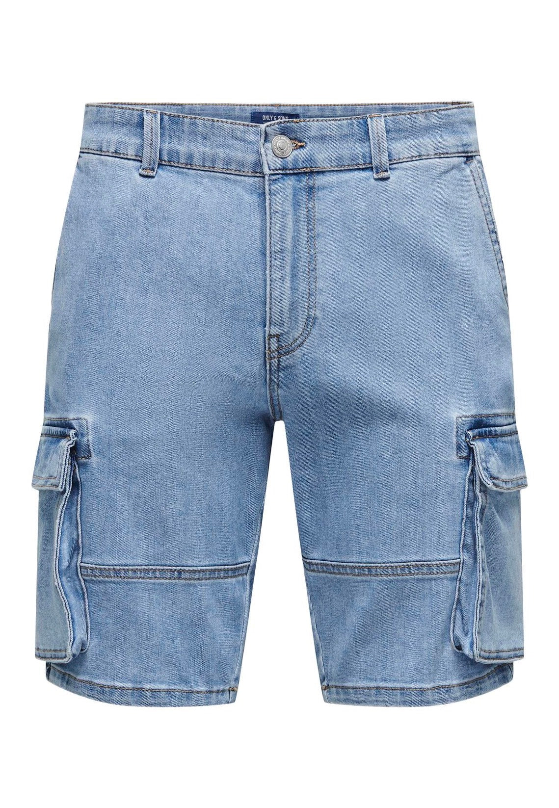 Only & Sons - Cam Stage Cargo Light Blue Denim - Shorts | Men-Image