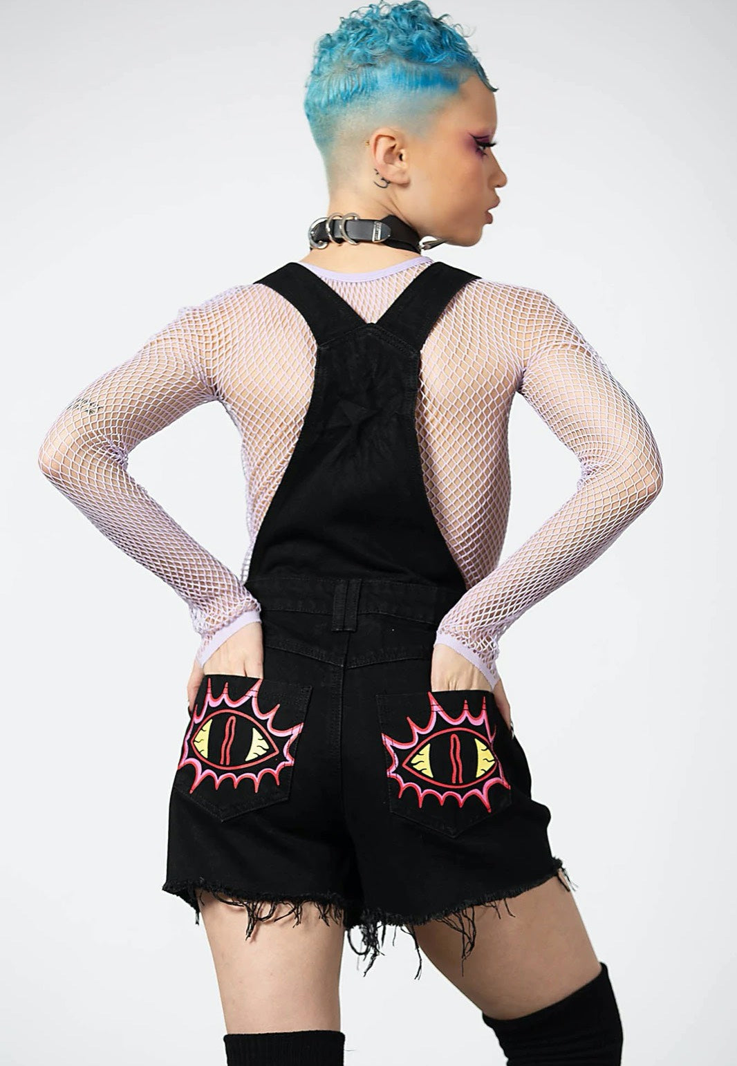 Killstar - Oracle Denim Black - Dungarees | Women-Image