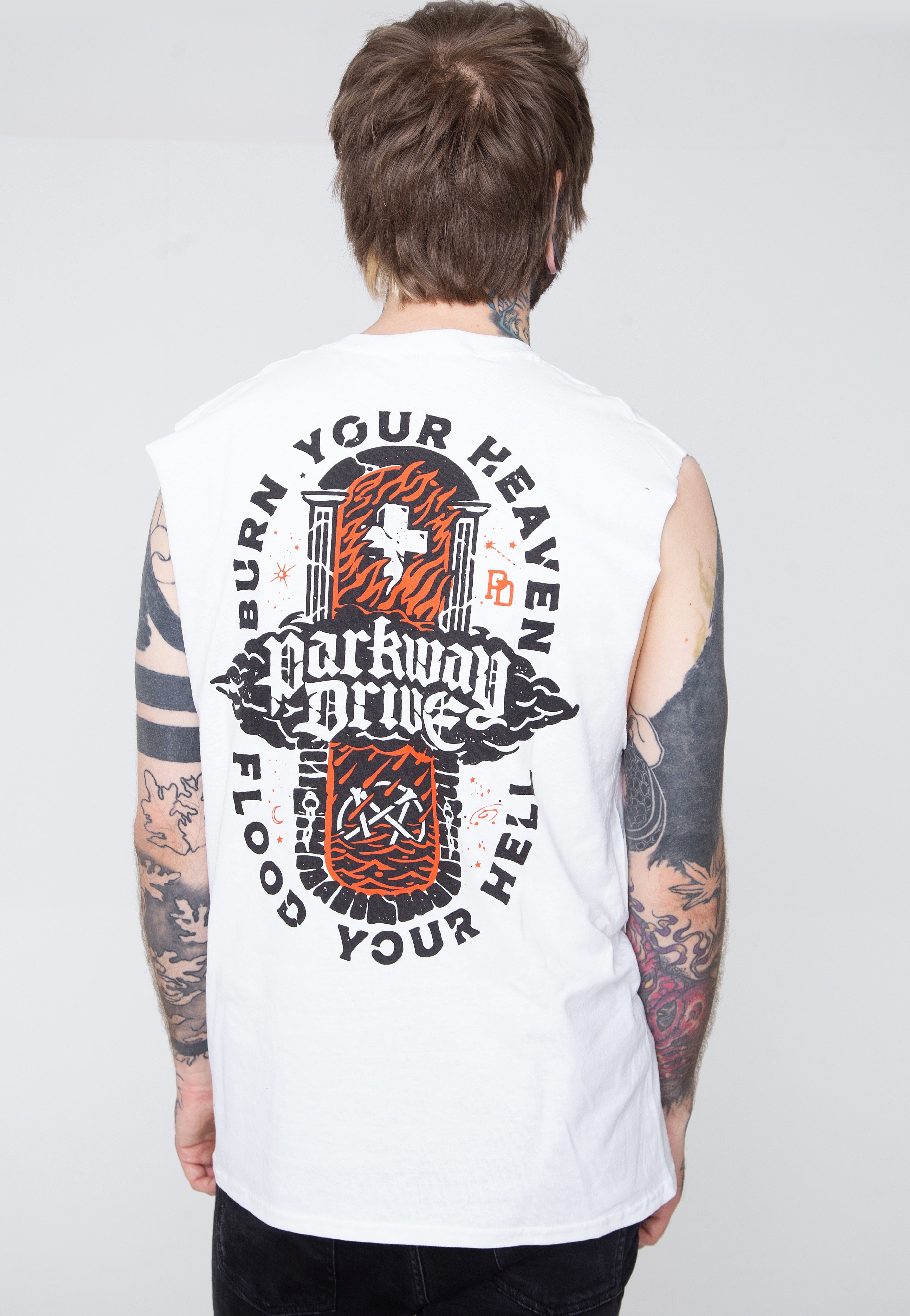 Parkway Drive - Burn Your Heaven White - Sleeveless | Men-Image