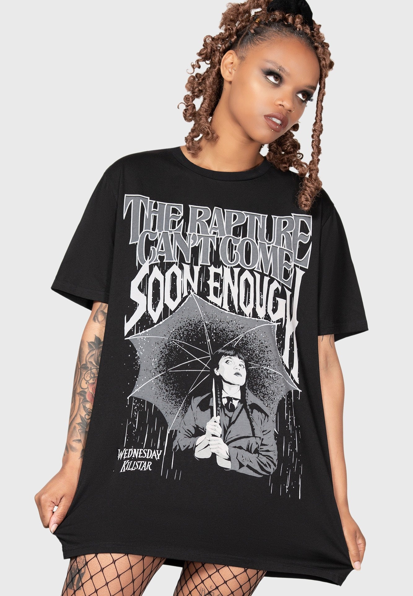 Killstar & Wednesday - Outcasts Are In Black - T-Shirt | Women-Image