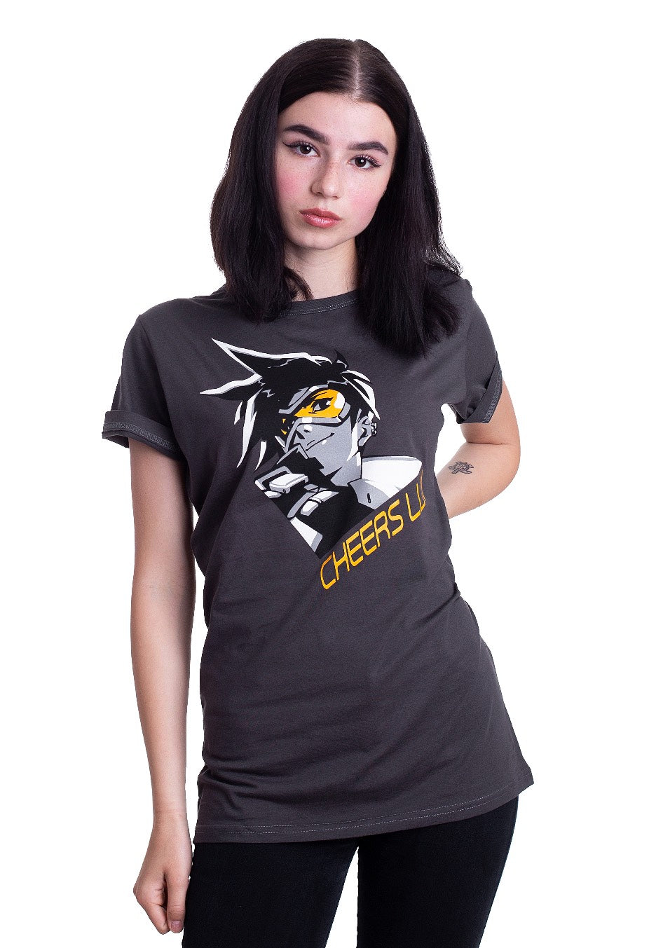 Overwatch - Tracer Dark Grey - T-Shirt | Women-Image