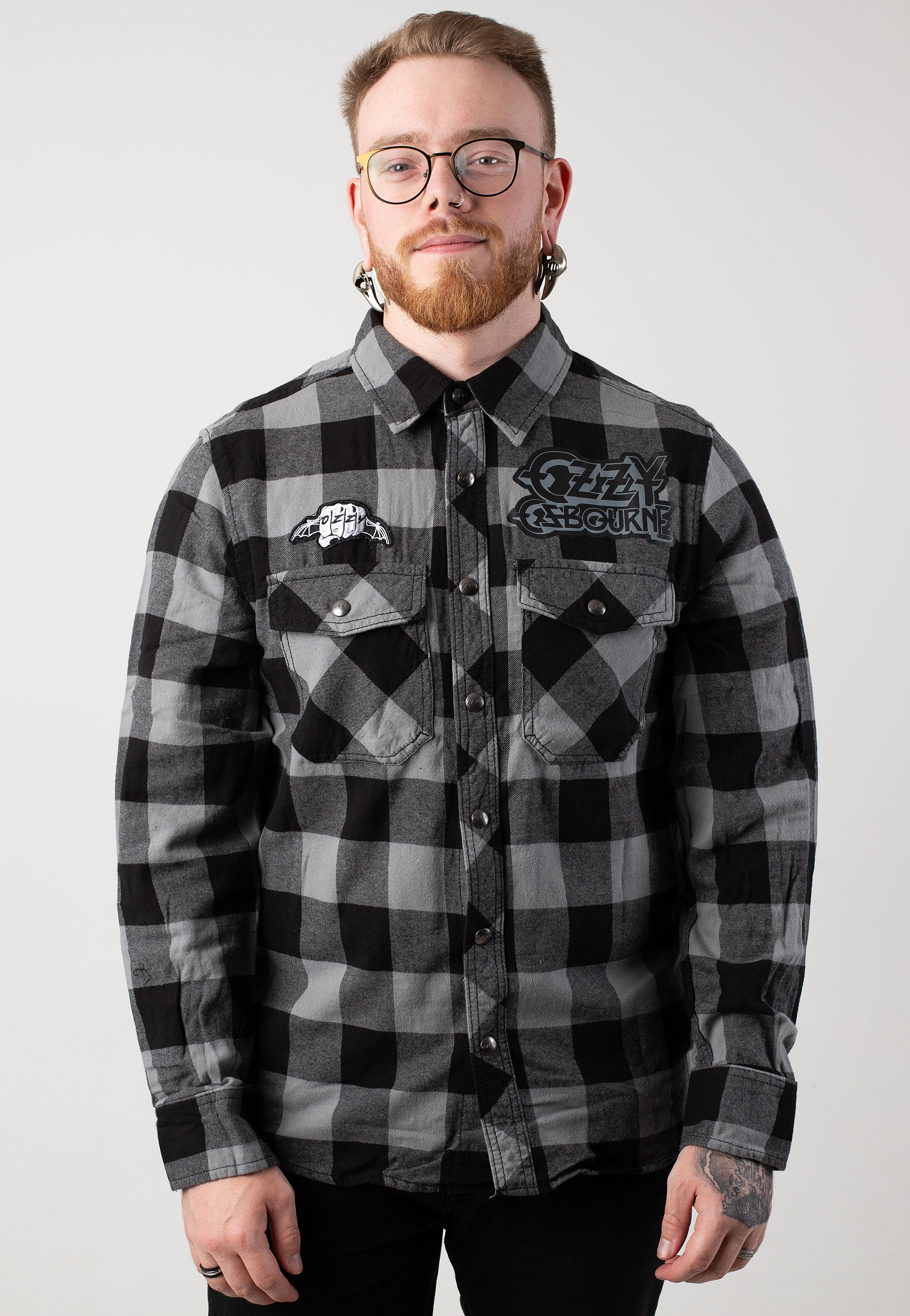 Brandit x Ozzy Osbourne - Check Shirt Long - Shirt | Men-Image