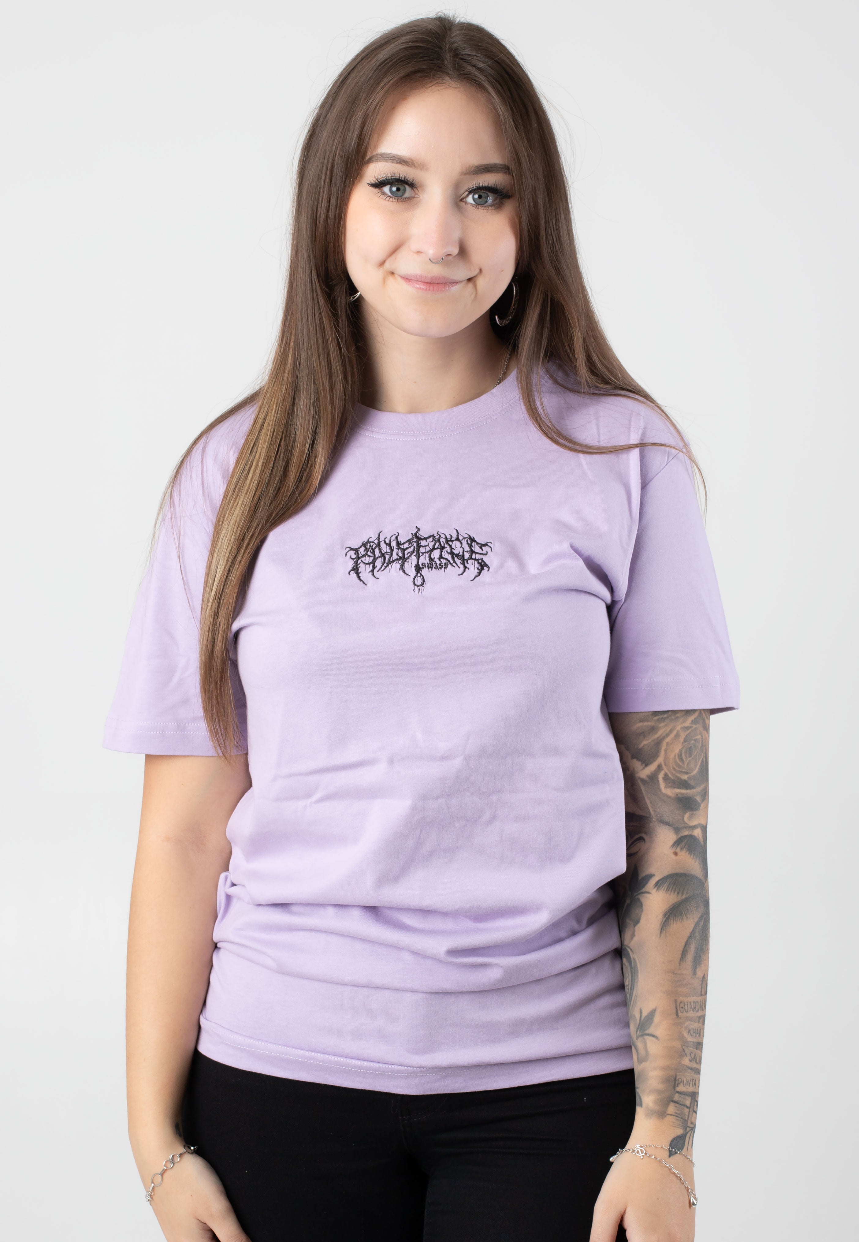 Paleface Swiss - Embroidered Logo Violet - T-Shirt | Women-Image