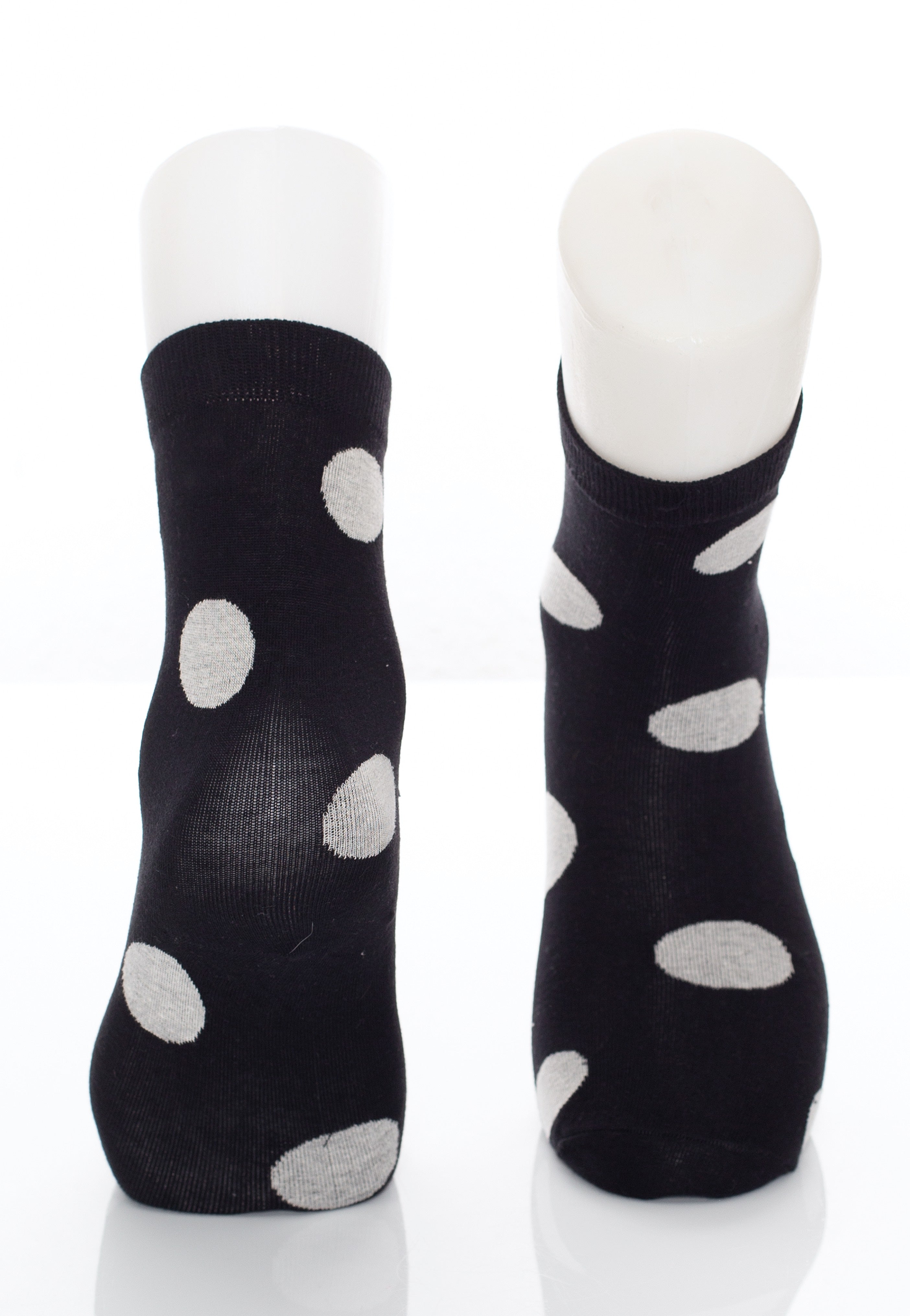 Pamela Mann - Polka Dot Cotton Ankle Black/White - Socks | Neutral-Image