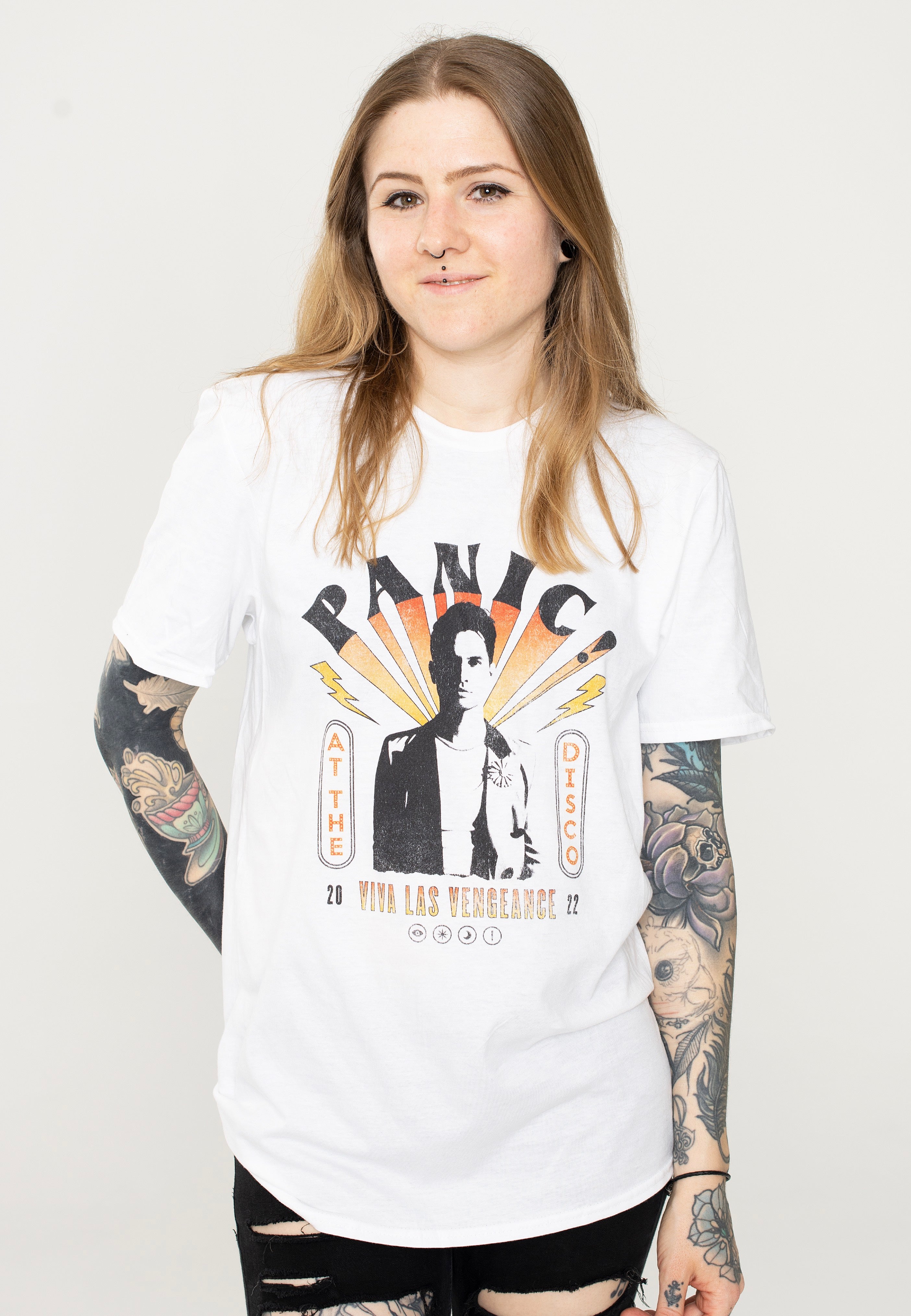 Panic! At The Disco - Marquee Photo White - T-Shirt | Women-Image