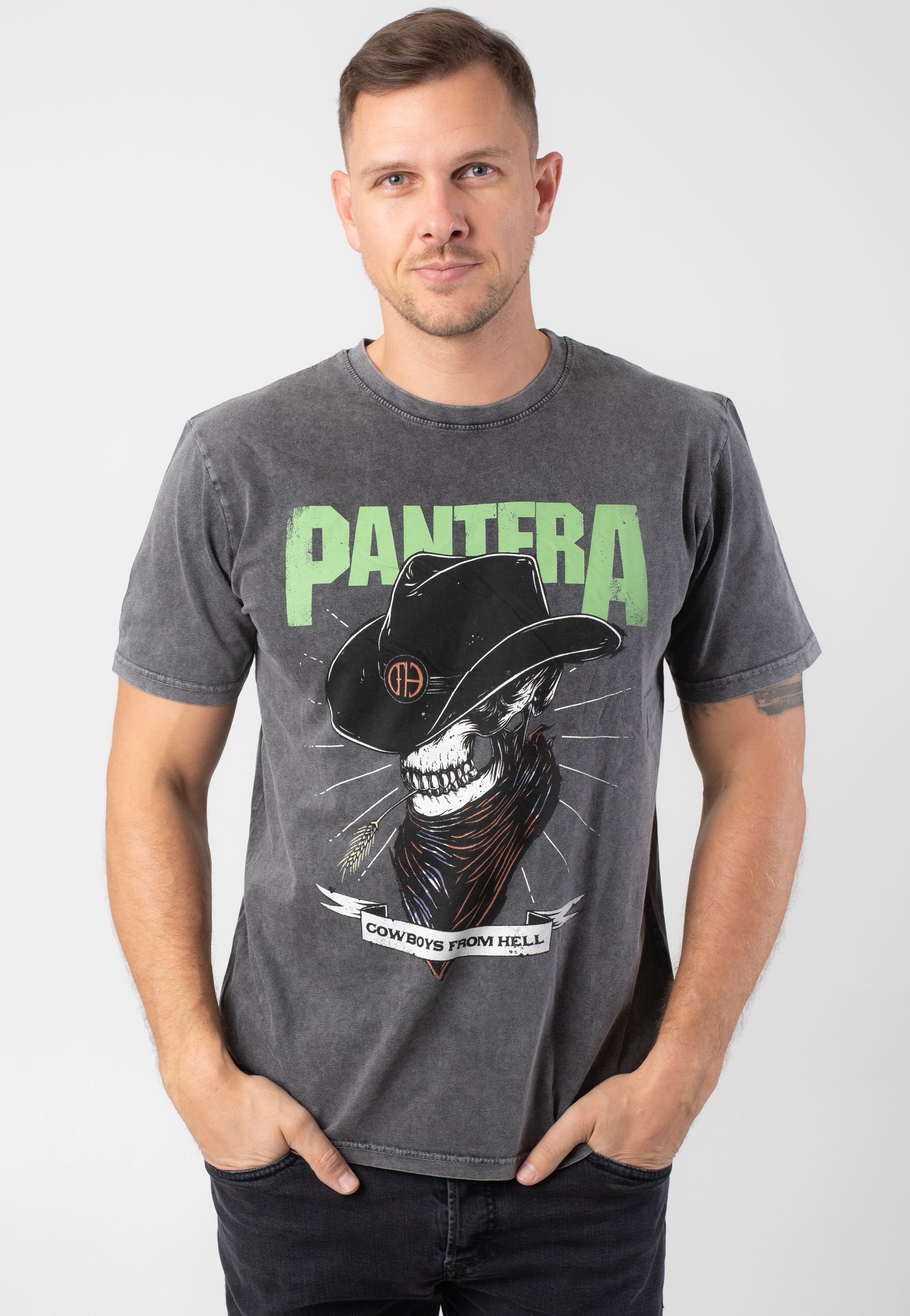 Pantera - Skeleton Cowboy Stone Washed - T-Shirt | Men-Image