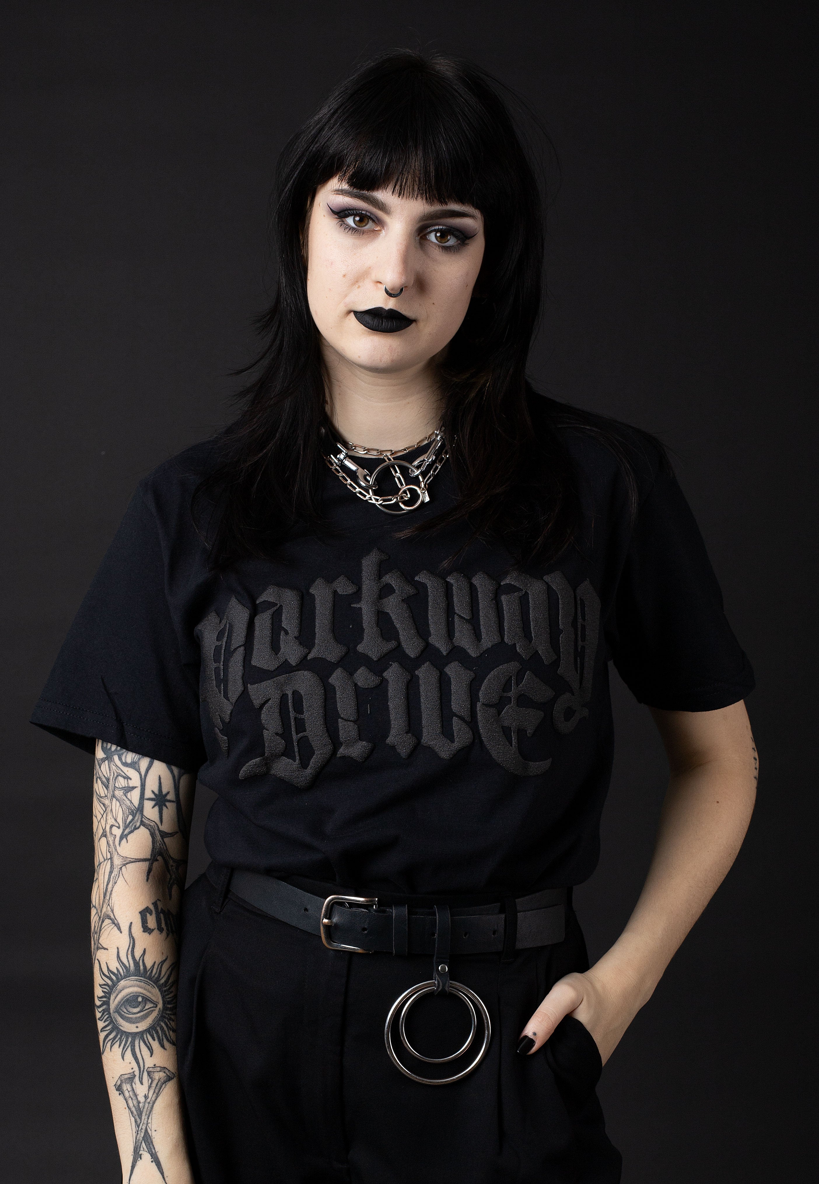 Parkway Drive - Burn Your Heaven Logo Limited Black On Black - T-Shirt | Women-Image