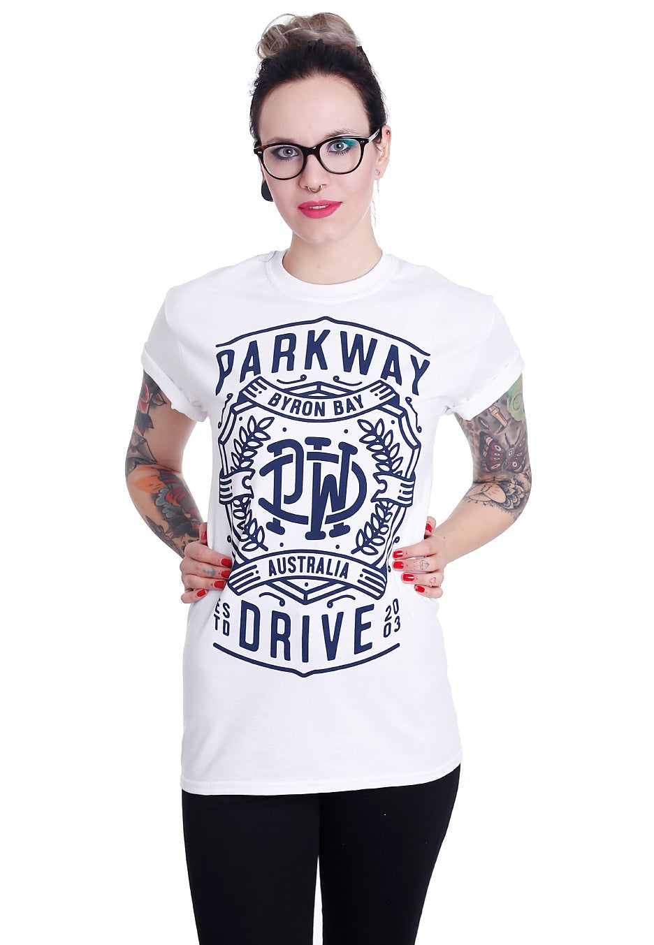 Parkway Drive - Byron Crest White - T-Shirt | Women-Image