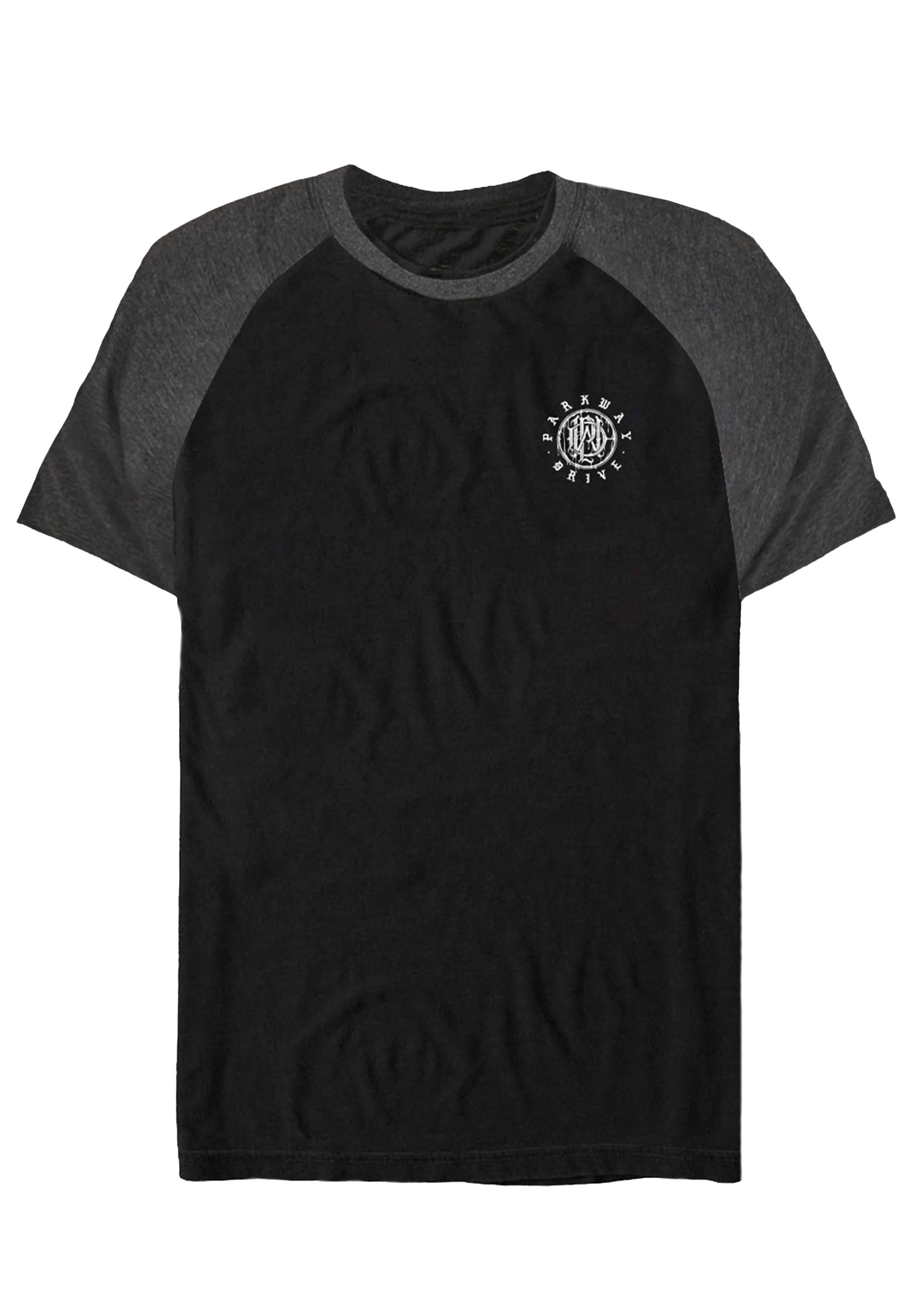 Parkway Drive - Glitch Logo Charcoal/Black Raglan - T-Shirt | Neutral-Image