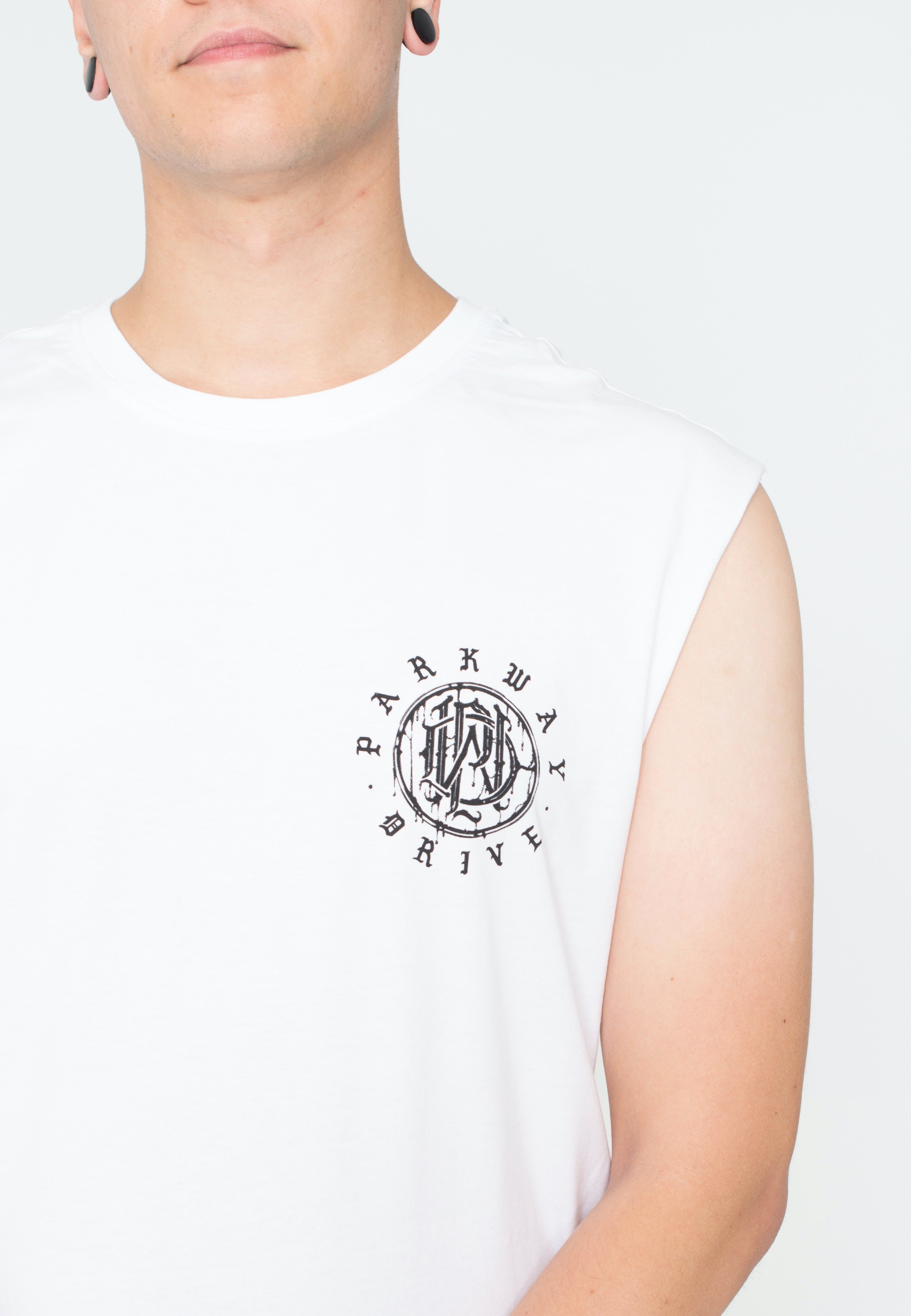 Parkway Drive - Glitch Logo White - Sleeveless | Men-Image