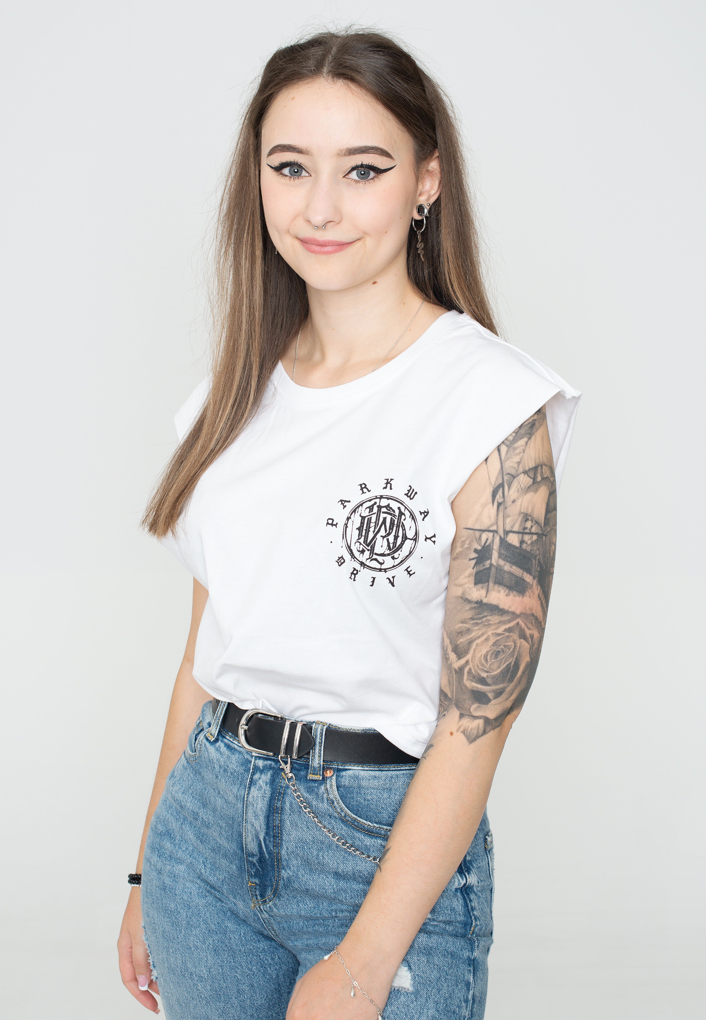 Parkway Drive - Glitch Logo White - Sleeveless | Women-Image