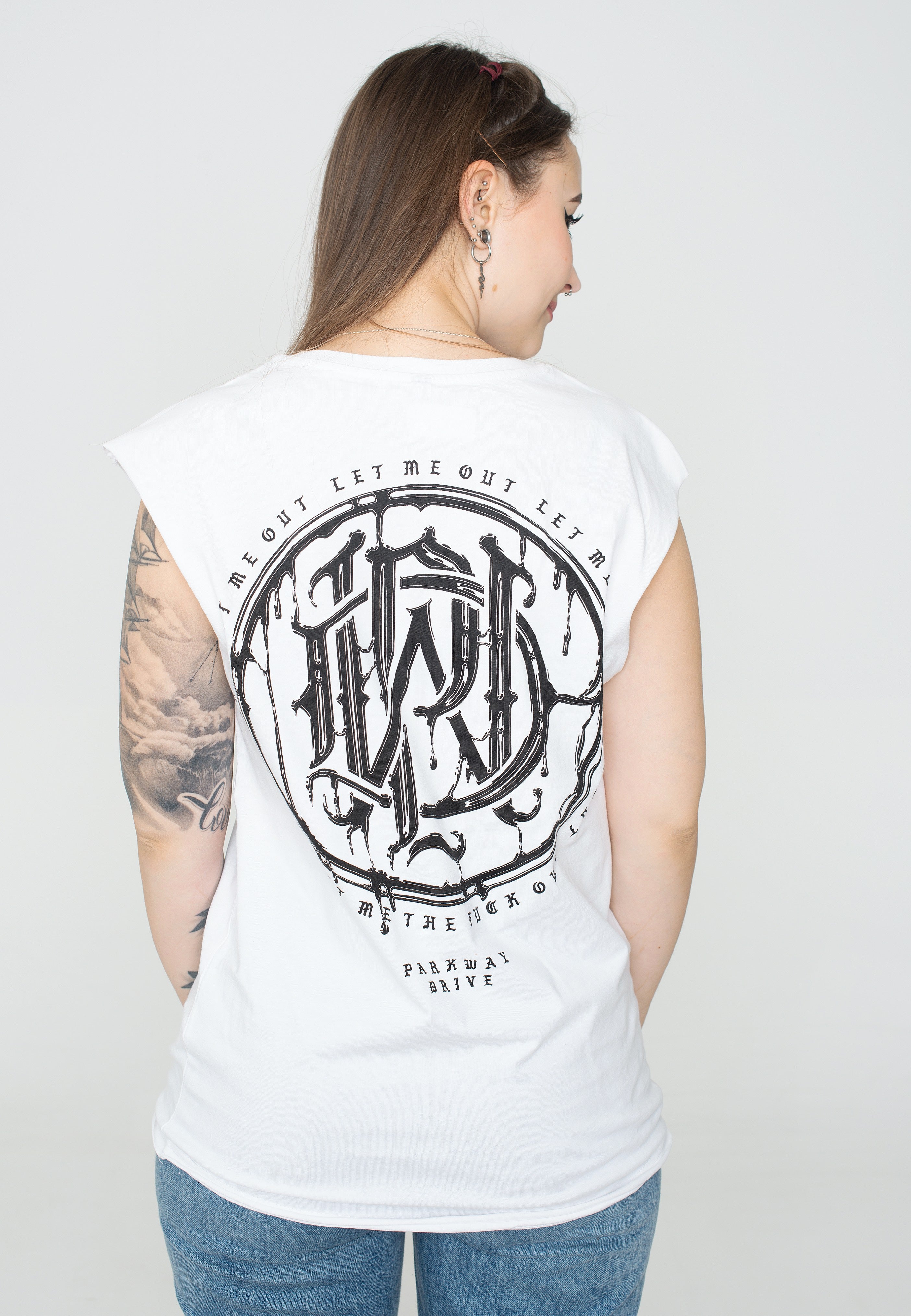 Parkway Drive - Glitch Logo White - Sleeveless | Women-Image