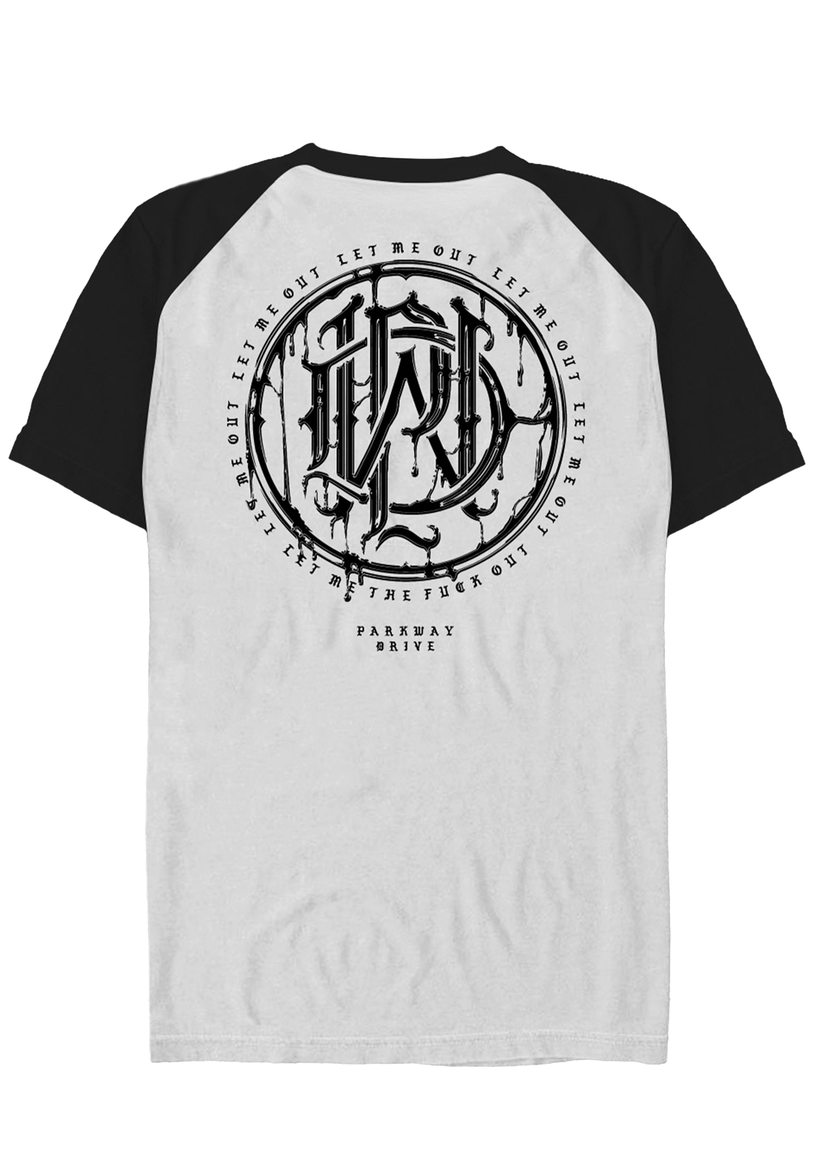 Parkway Drive - Glitch Logo White/Black Raglan - T-Shirt | Neutral-Image