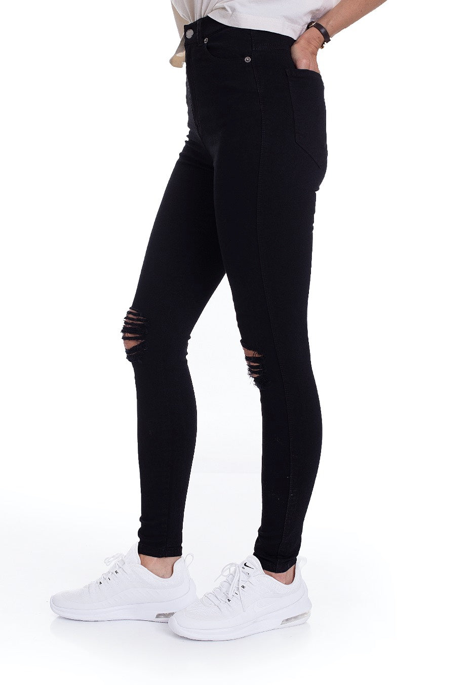 Dr. Denim - Moxy Black Ripped Knees - Jeans | Women-Image