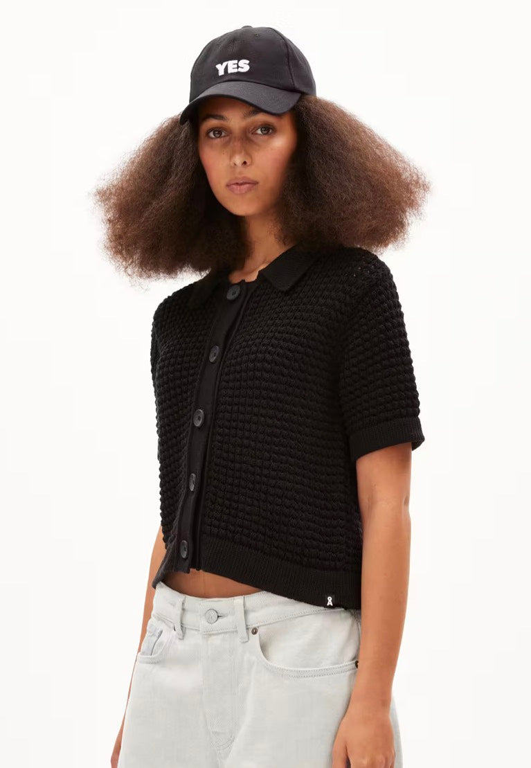 Armedangels - Pasciaas Crochet Black - Cardigan | Women-Image