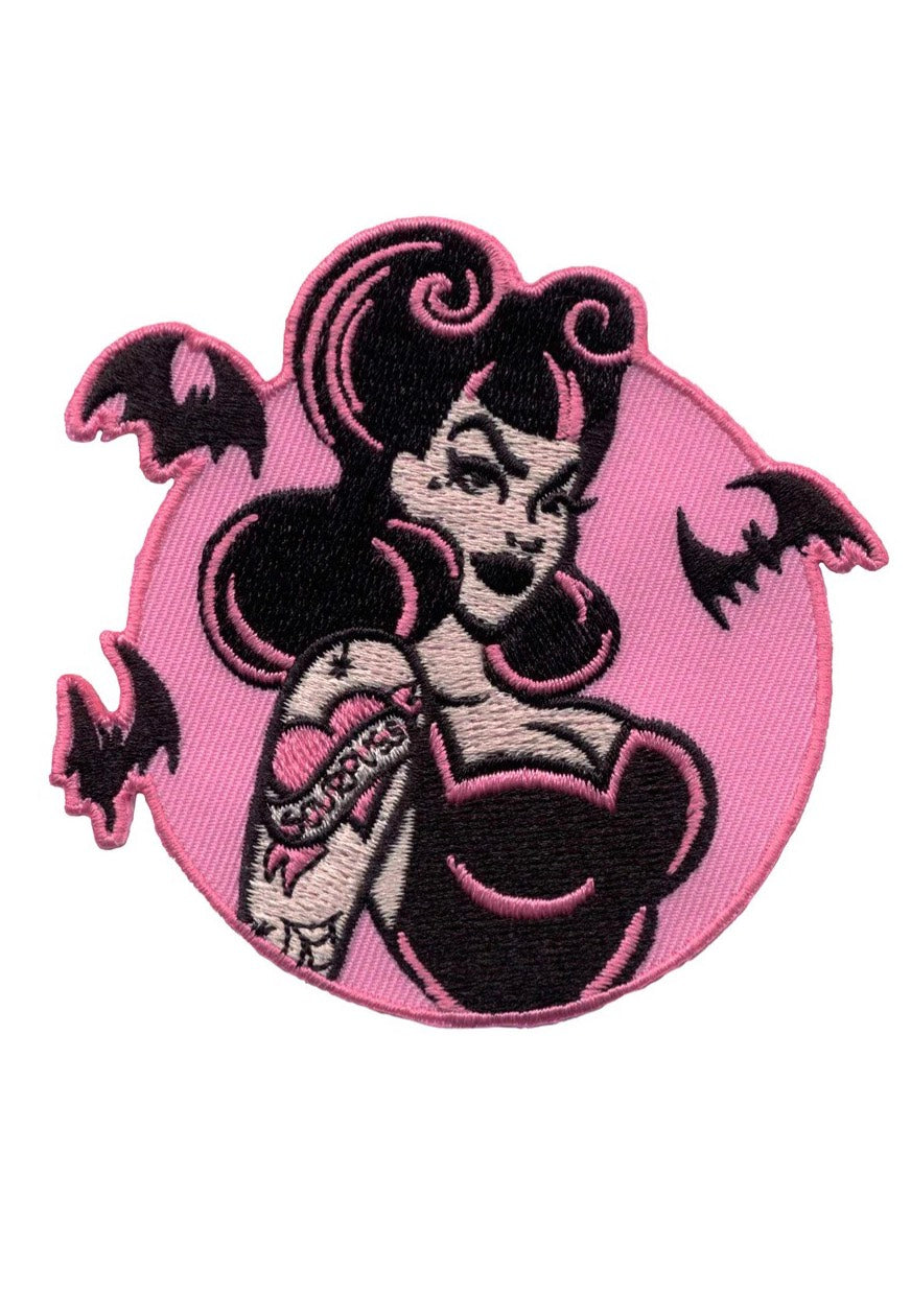 Sourpuss Clothing - Spooky Pinup - Patch | Neutral-Image