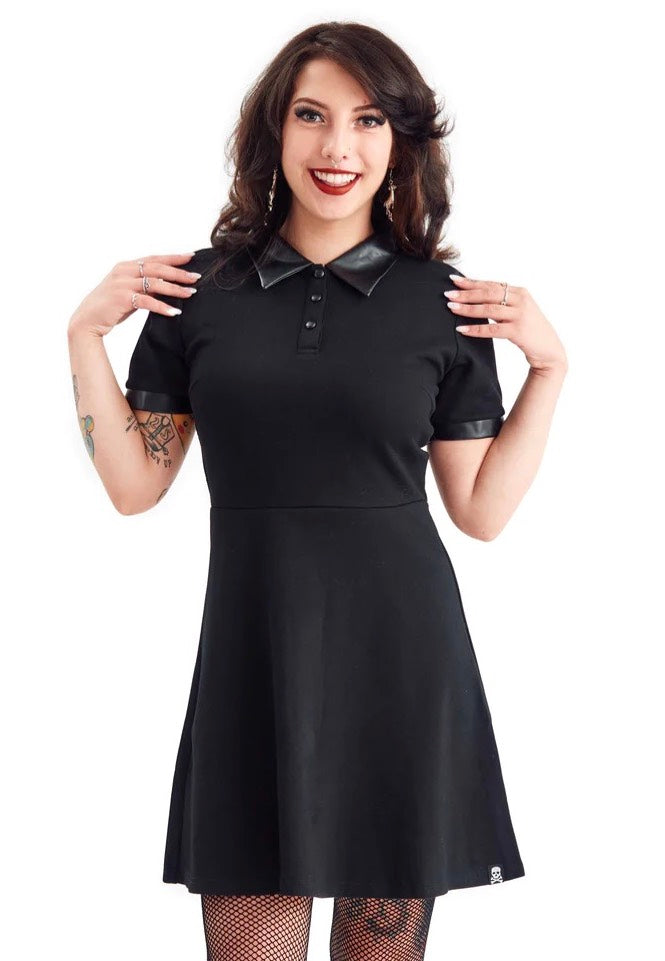 Sourpuss Clothing - Polo Skater Black - Dress | Women-Image