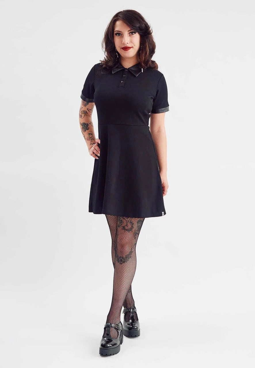 Sourpuss Clothing - Polo Skater Black - Dress | Women-Image