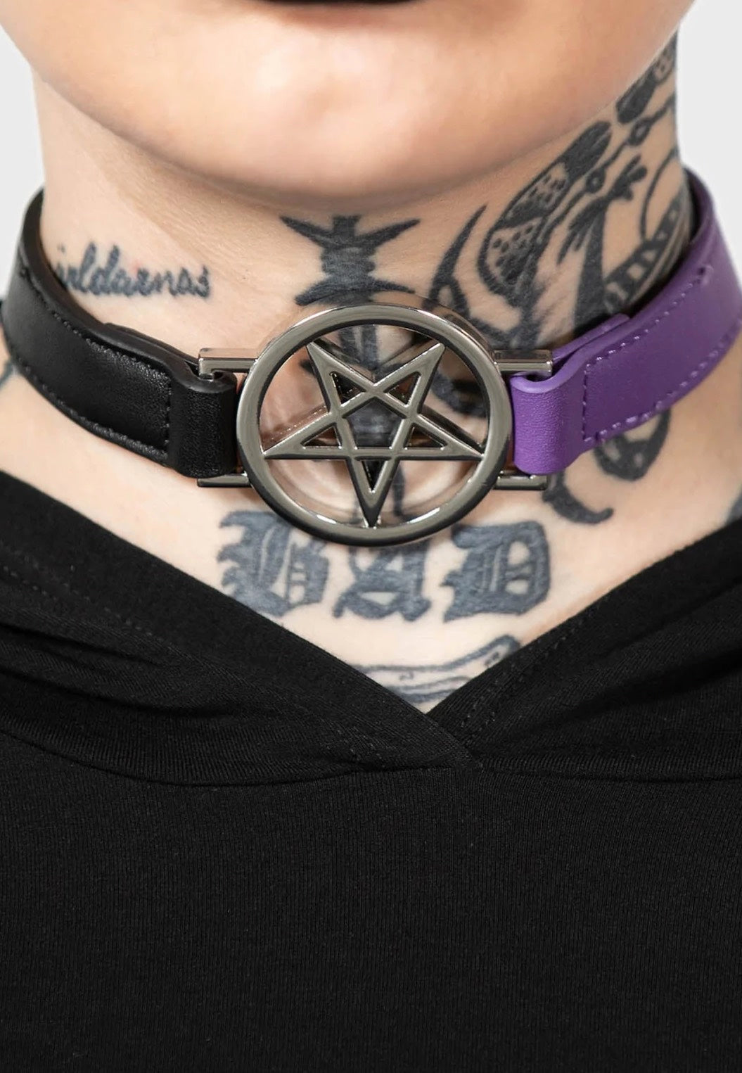 Killstar - Penta Half Black/Purple - Choker | Neutral-Image