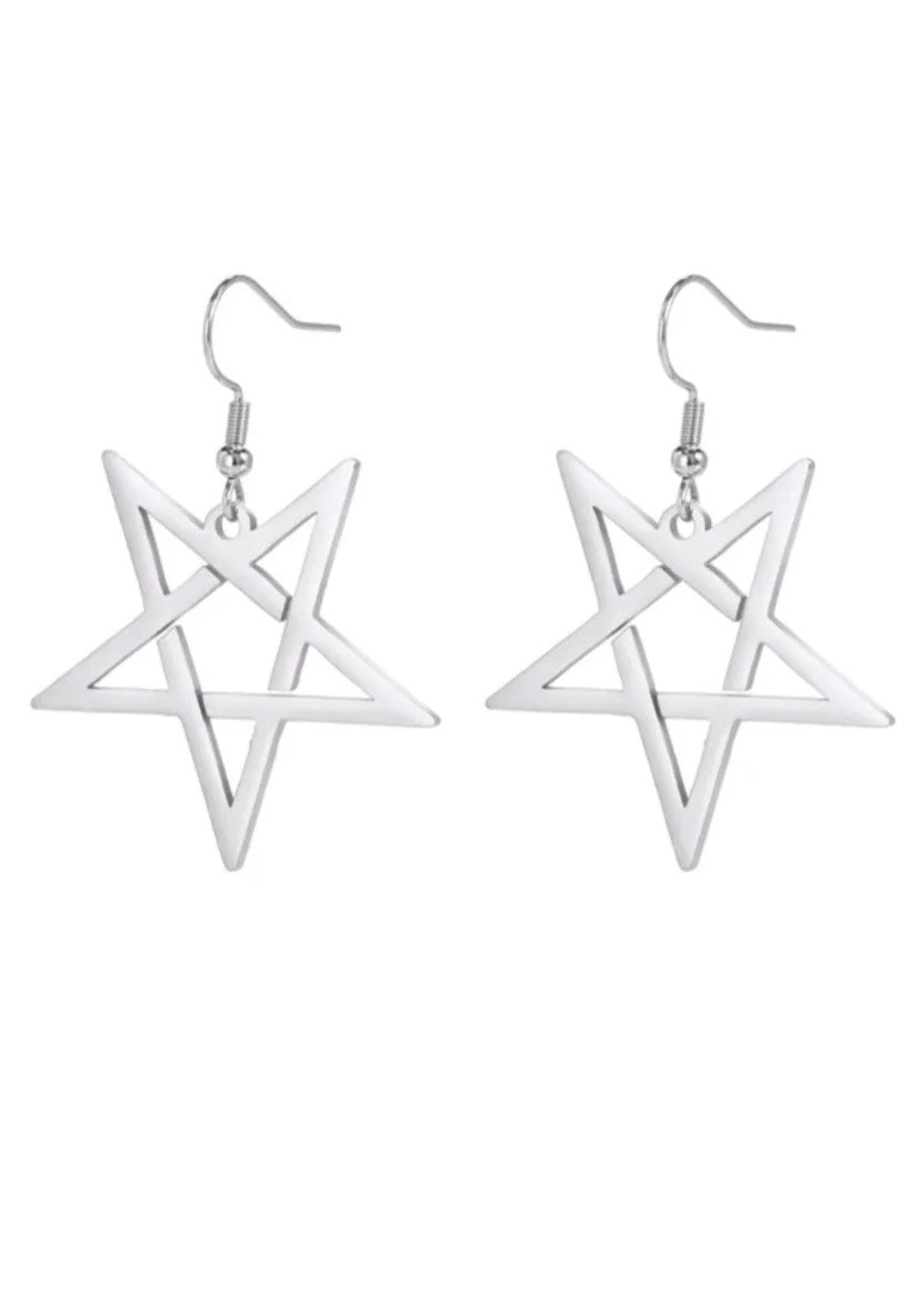 Easure - Pentagram Silver - Earrings | Neutral-Image