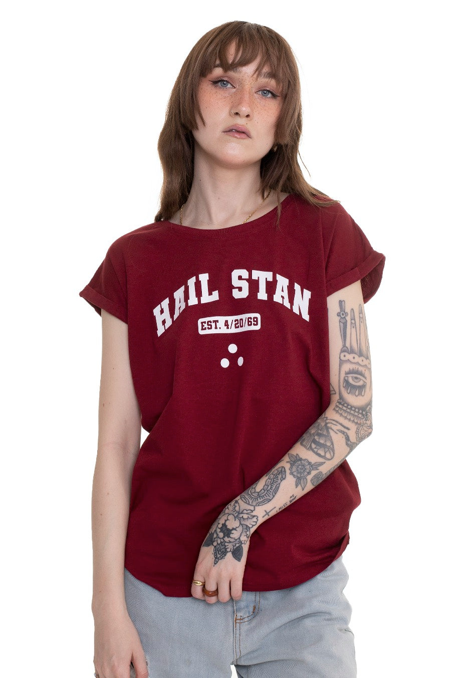 Periphery - Athletic Stan Burgundy Extended Shoulder - Girly | Women-Image