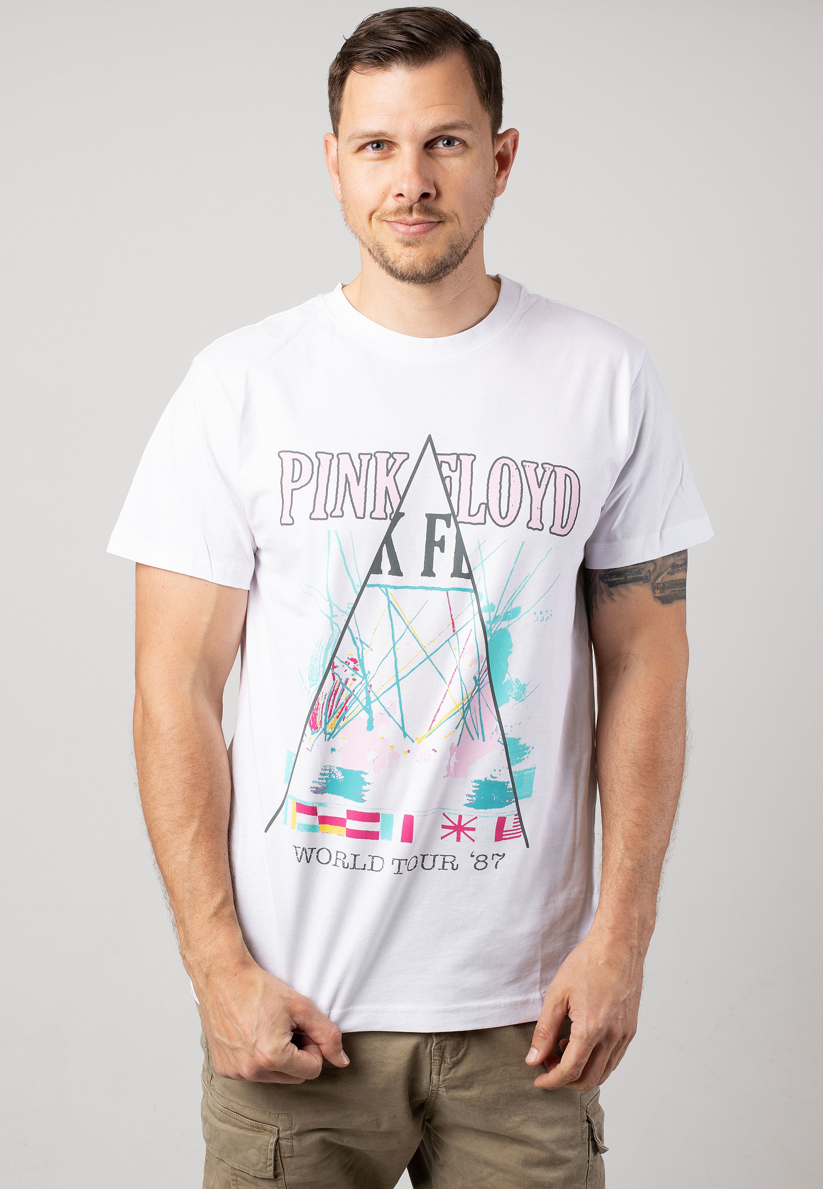 Pink Floyd - World Tour 87 White - T-Shirt | Men-Image