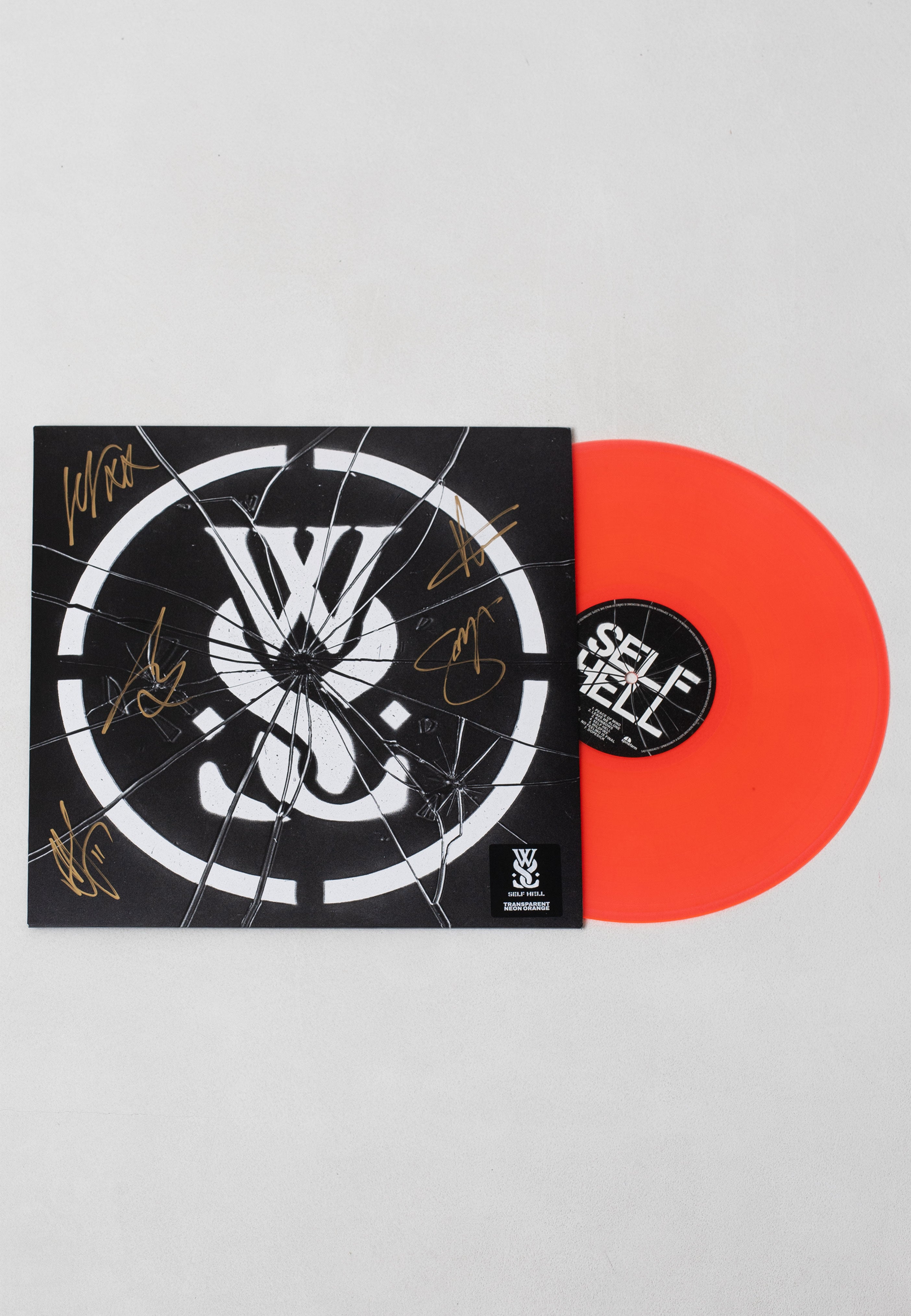 While She Sleeps - Self Hell Ltd. Transparent Neon Orange SIGNED - Colored Vinyl | Neutral-Image