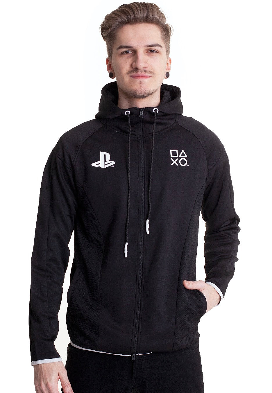 Playstation - Black & White Teq - Zipper | Men-Image