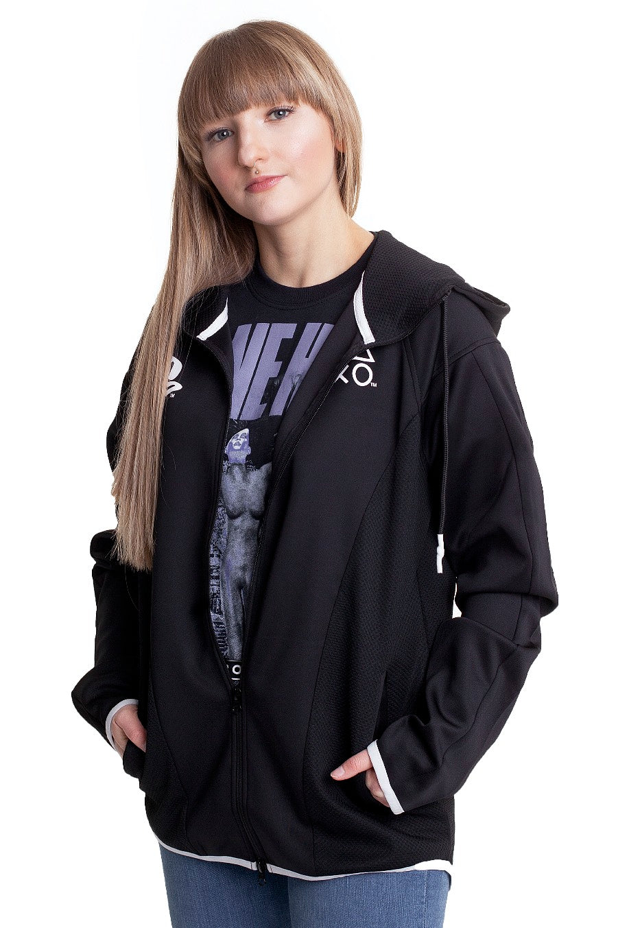 Playstation - Black & White Teq - Zipper | Women-Image