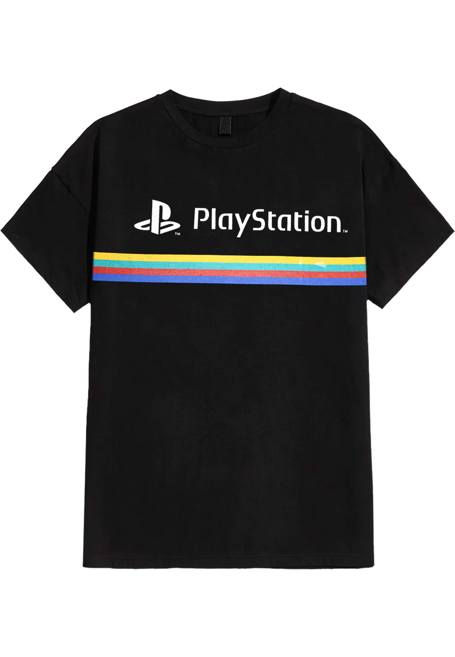 Playstation - Color Stripe Logo - T-Shirt | Neutral-Image