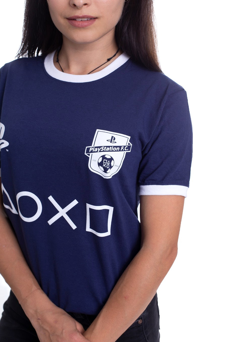 Playstation - FC Club Logo With Icons Navy - T-Shirt | Women-Image