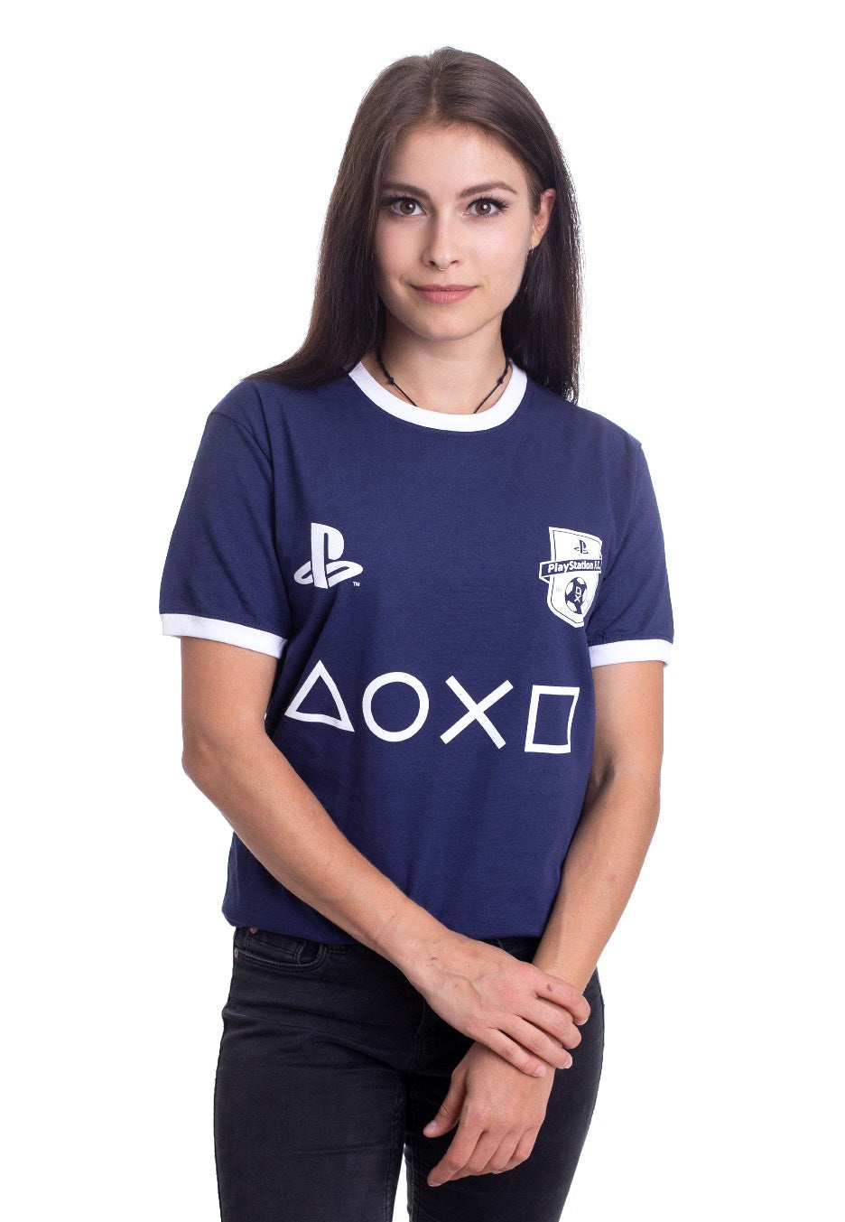 Playstation - FC Club Logo With Icons Navy - T-Shirt | Women-Image