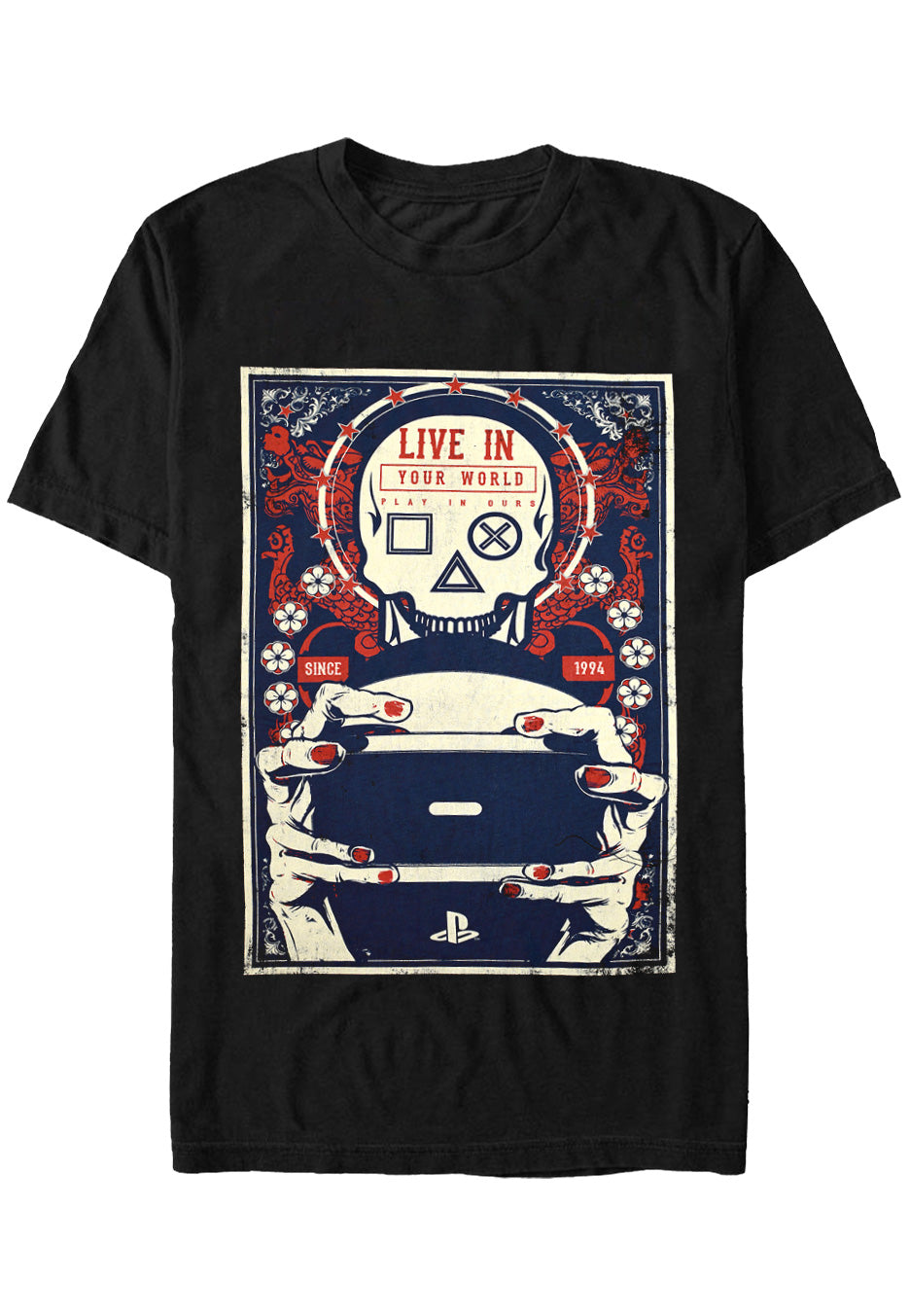 Playstation - Gaming Skull - T-Shirt | Neutral-Image