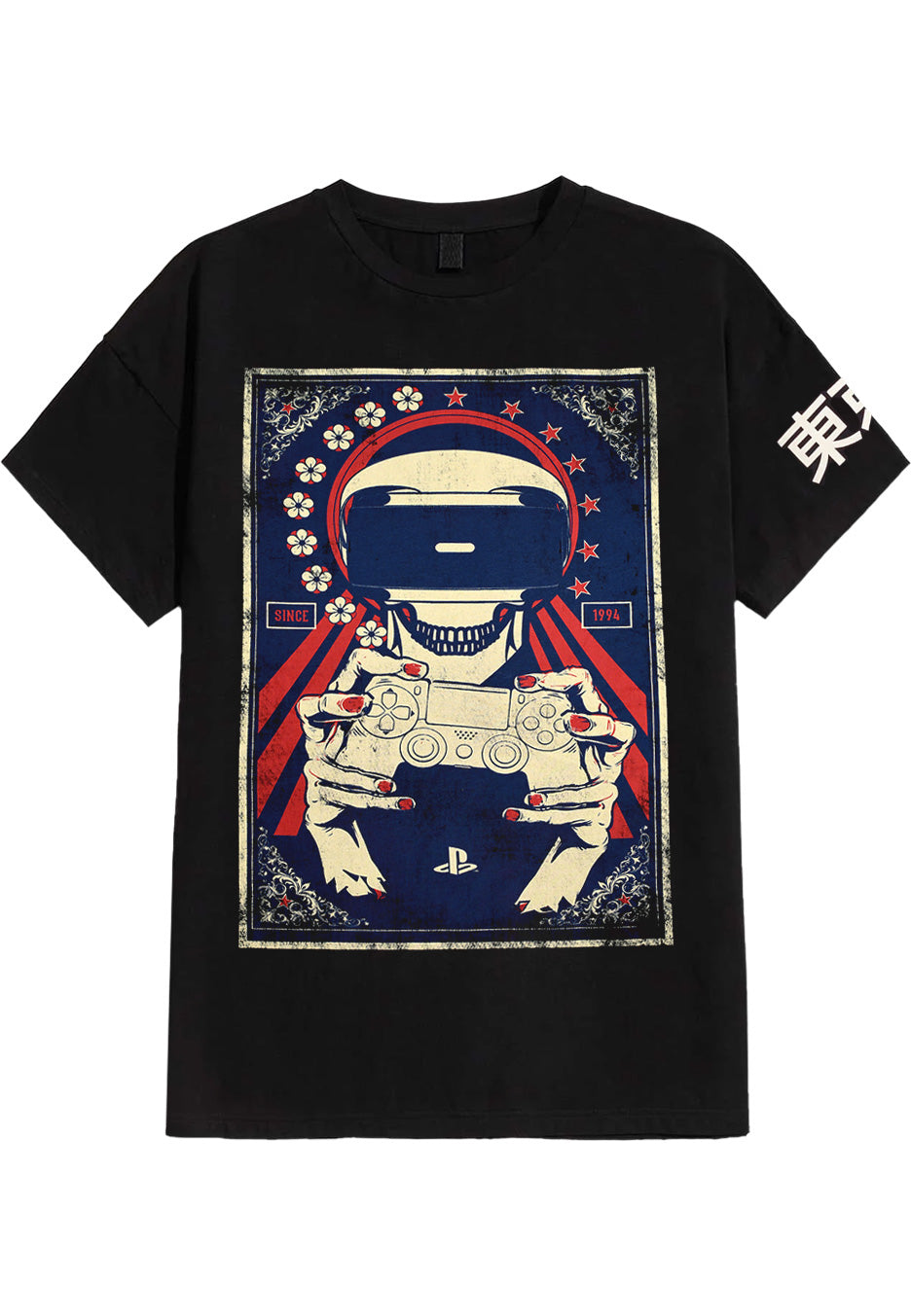 Playstation - VR Skull - T-Shirt | Neutral-Image